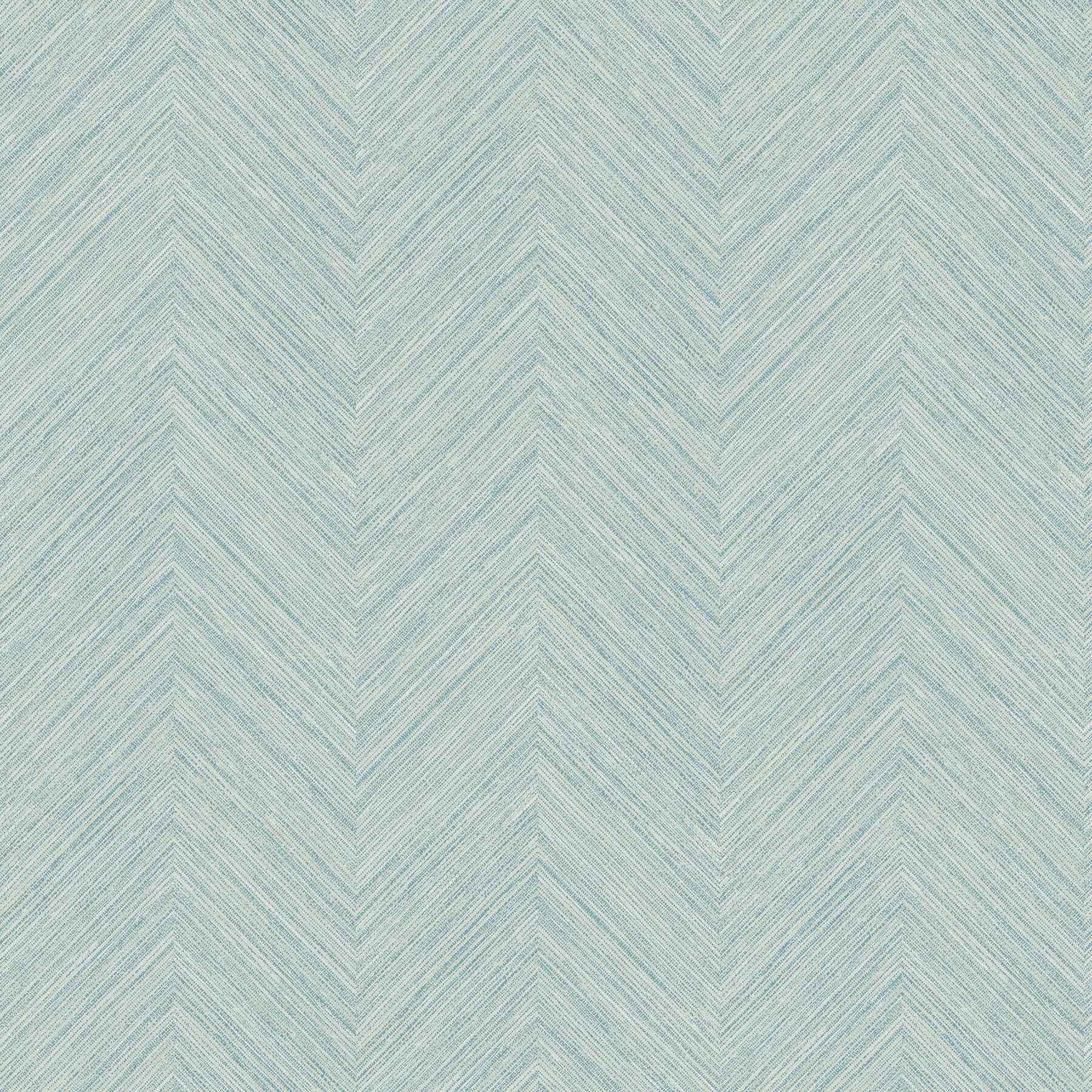 Caladesi Aqua Linen Chevron Wallpaper - York Wallcoverings - 4192-13672 - York Wallcoverings Wallpaper