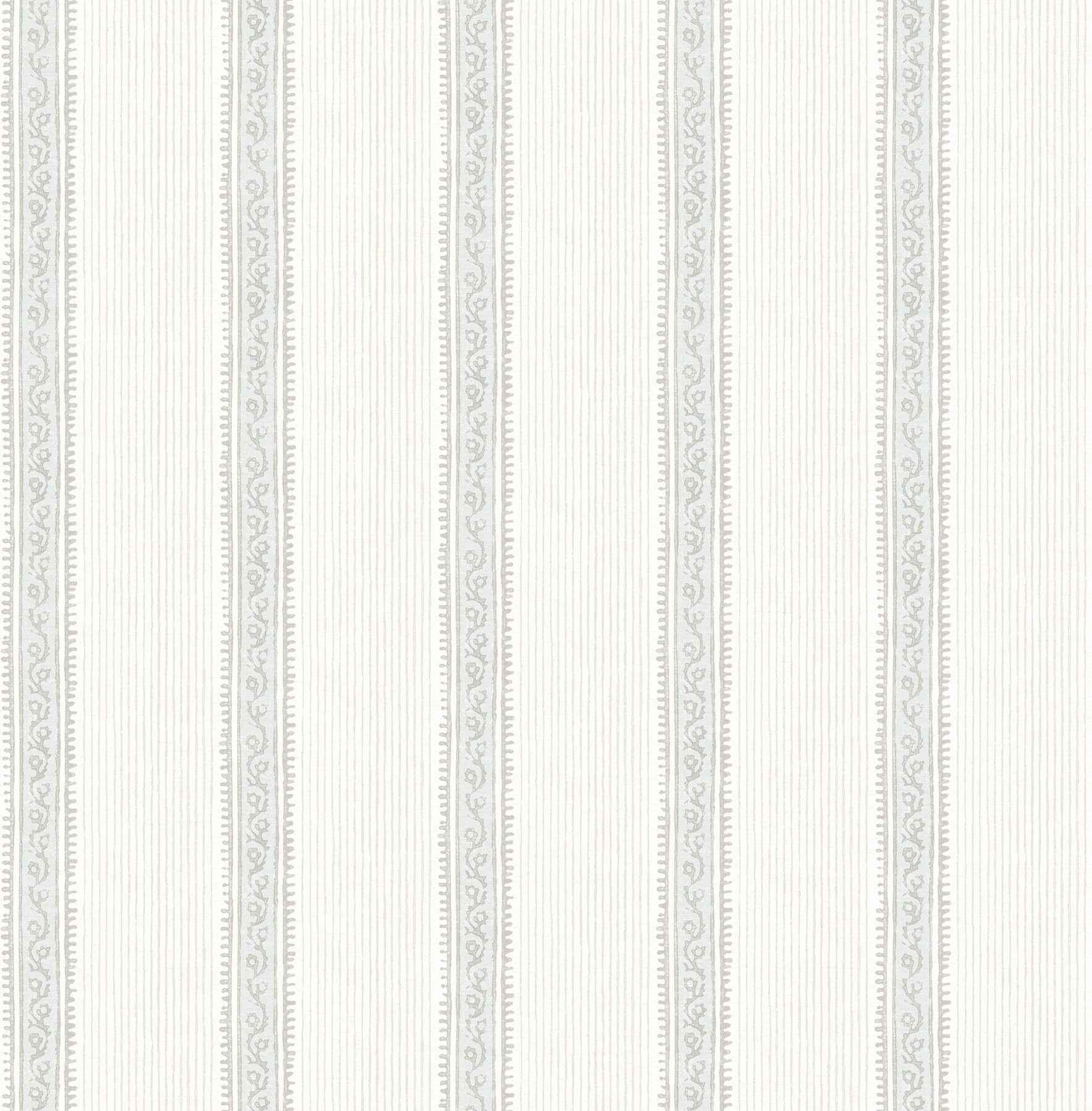 Mandevilla Light Blue Vine Stripe Wallpaper - York Wallcoverings - 4192-27690