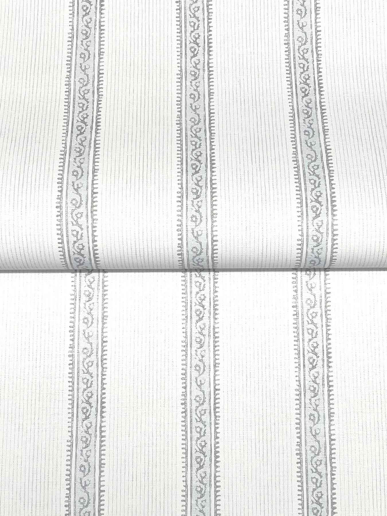 Mandevilla Light Blue Vine Stripe Wallpaper - York Wallcoverings - 4192-27690 - York Wallcoverings Wallpaper