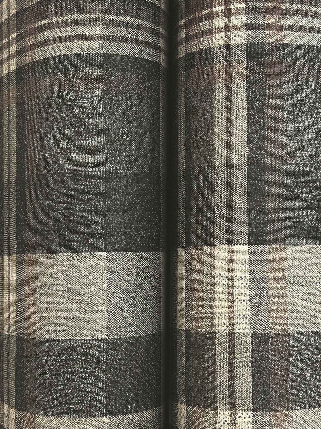 Dutton Plaid Charcoal Flannel Wallpaper - York Wallcoverings - 4192-72632 - York Wallcoverings Wallpaper