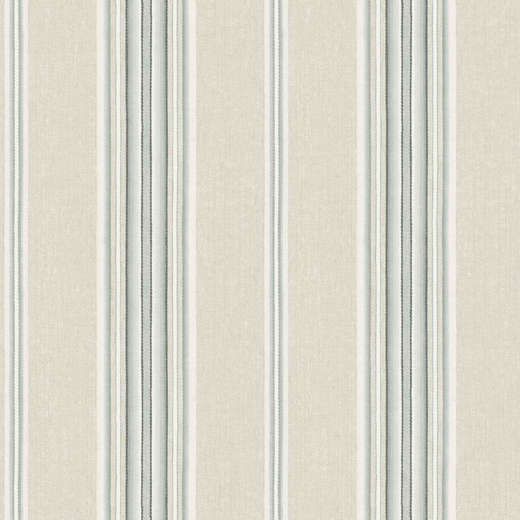 Calvados Turquoise Linen Stripe Wallpaper - York Wallcoverings - 4192-83122