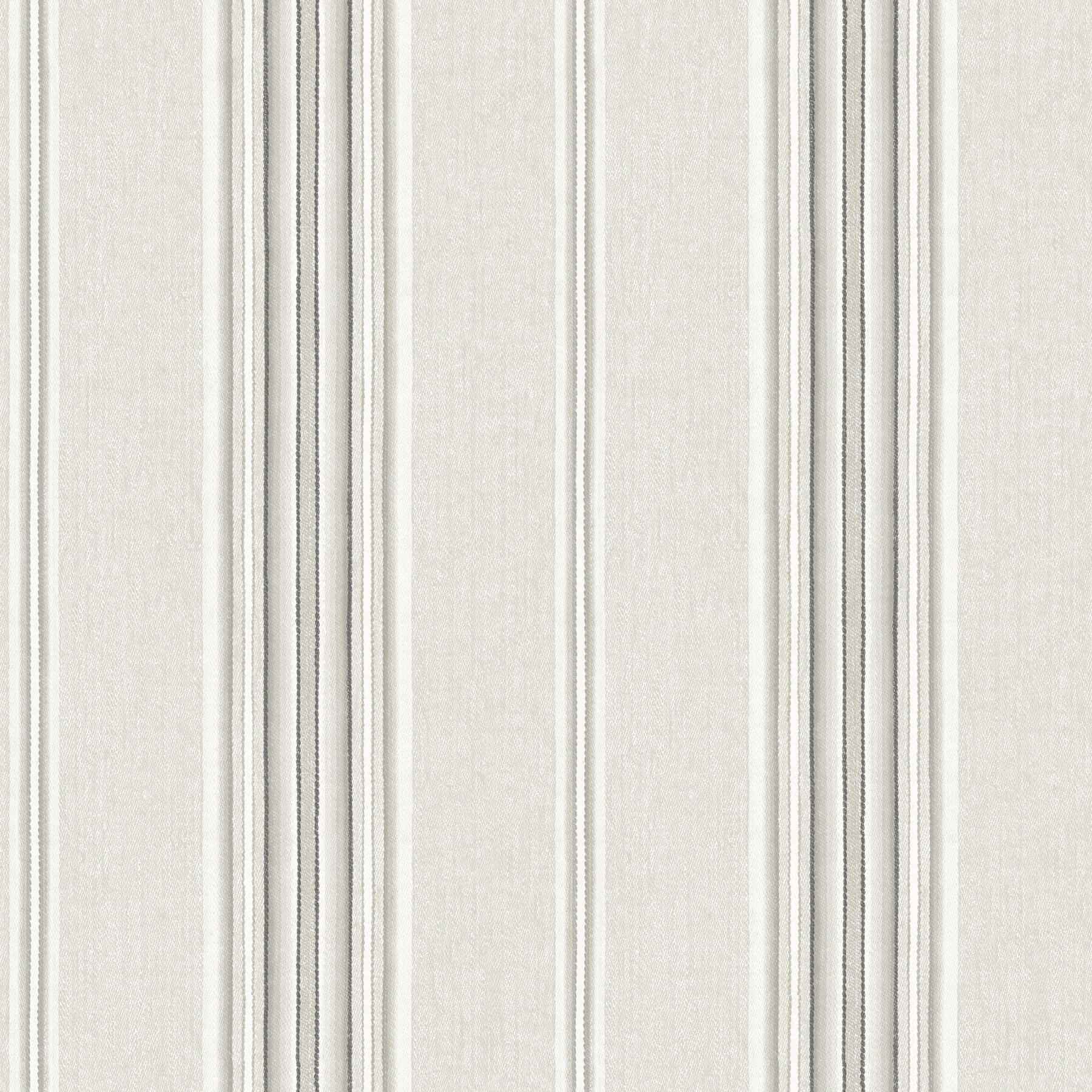 Calvados Grey Linen Stripe Wallpaper - York Wallcoverings - 4192-83124 - York Wallcoverings Wallpaper