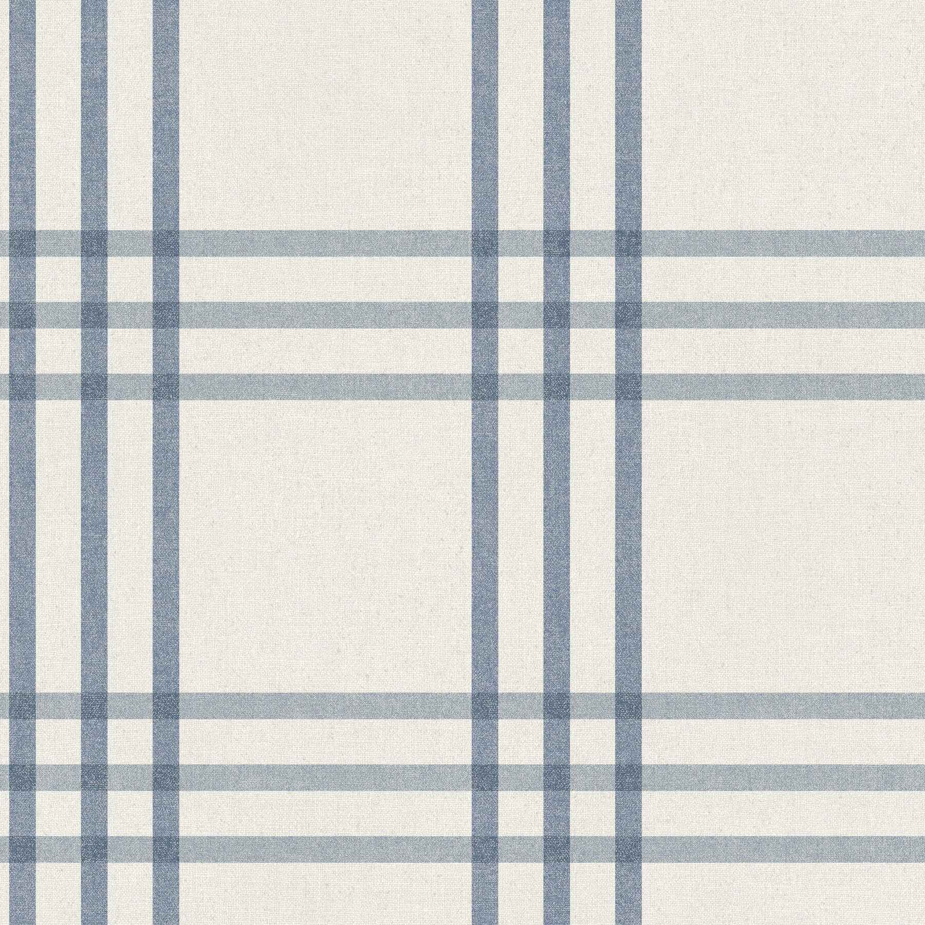 Fletcher Blue Plaid Wallpaper - York Wallcoverings - 4192-83402
