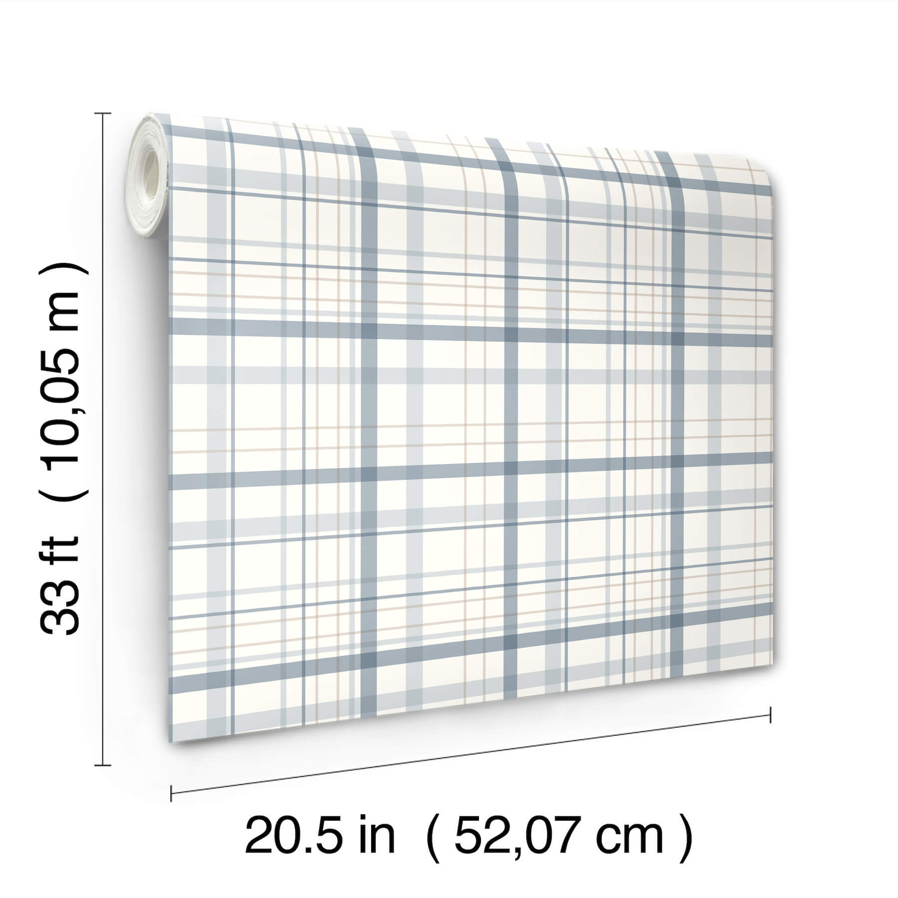 burgess-blue-plaid-wallpaper-york-wallcoverings-4192-83406 - York Wallcoverings Wallpaper