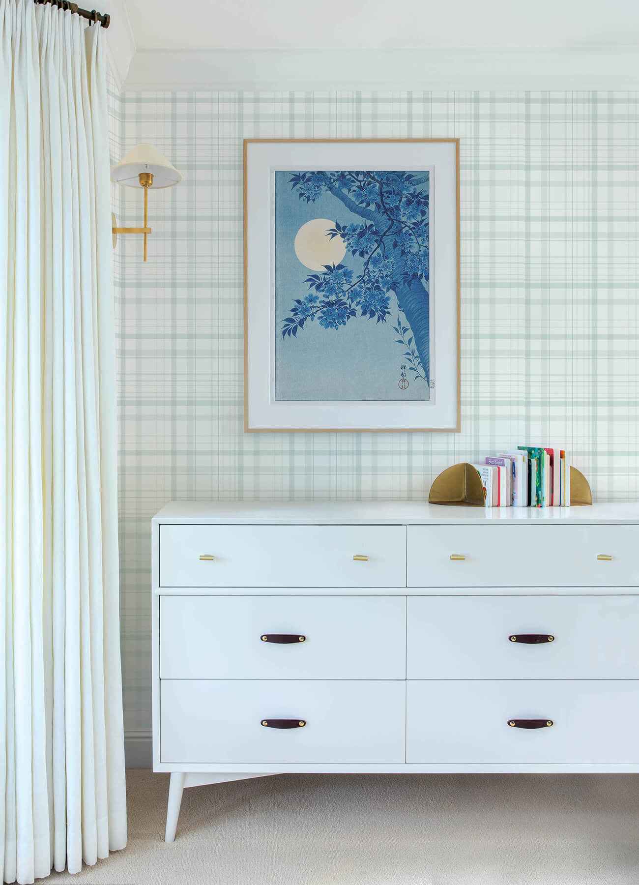 Burgess Light Blue Plaid Wallpaper - York Wallcoverings - 4192-83410 - York Wallcoverings Wallpaper