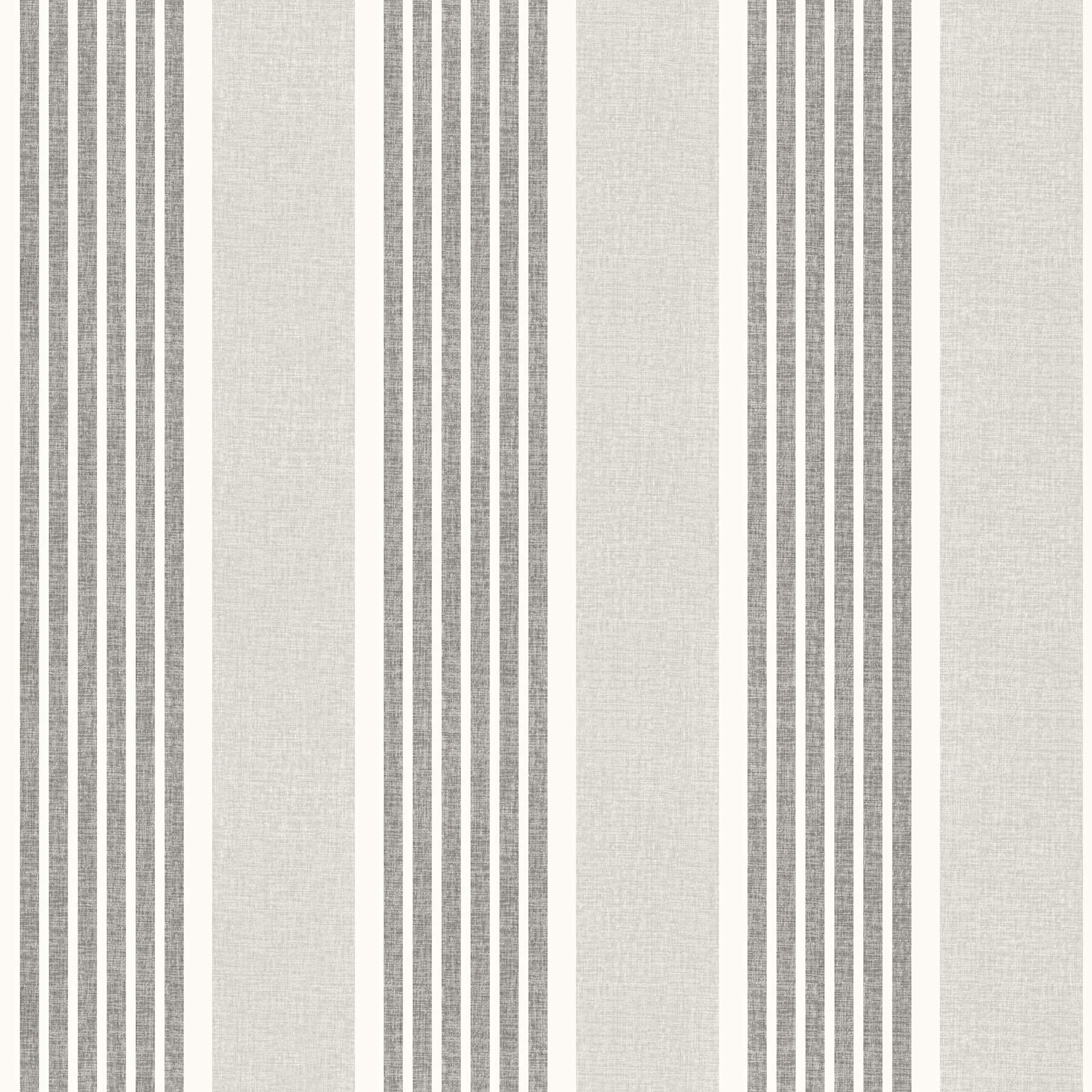 Bingley Charcoal Embellished Stripe Wallpaper - York Wallcoverings - 4192-83435