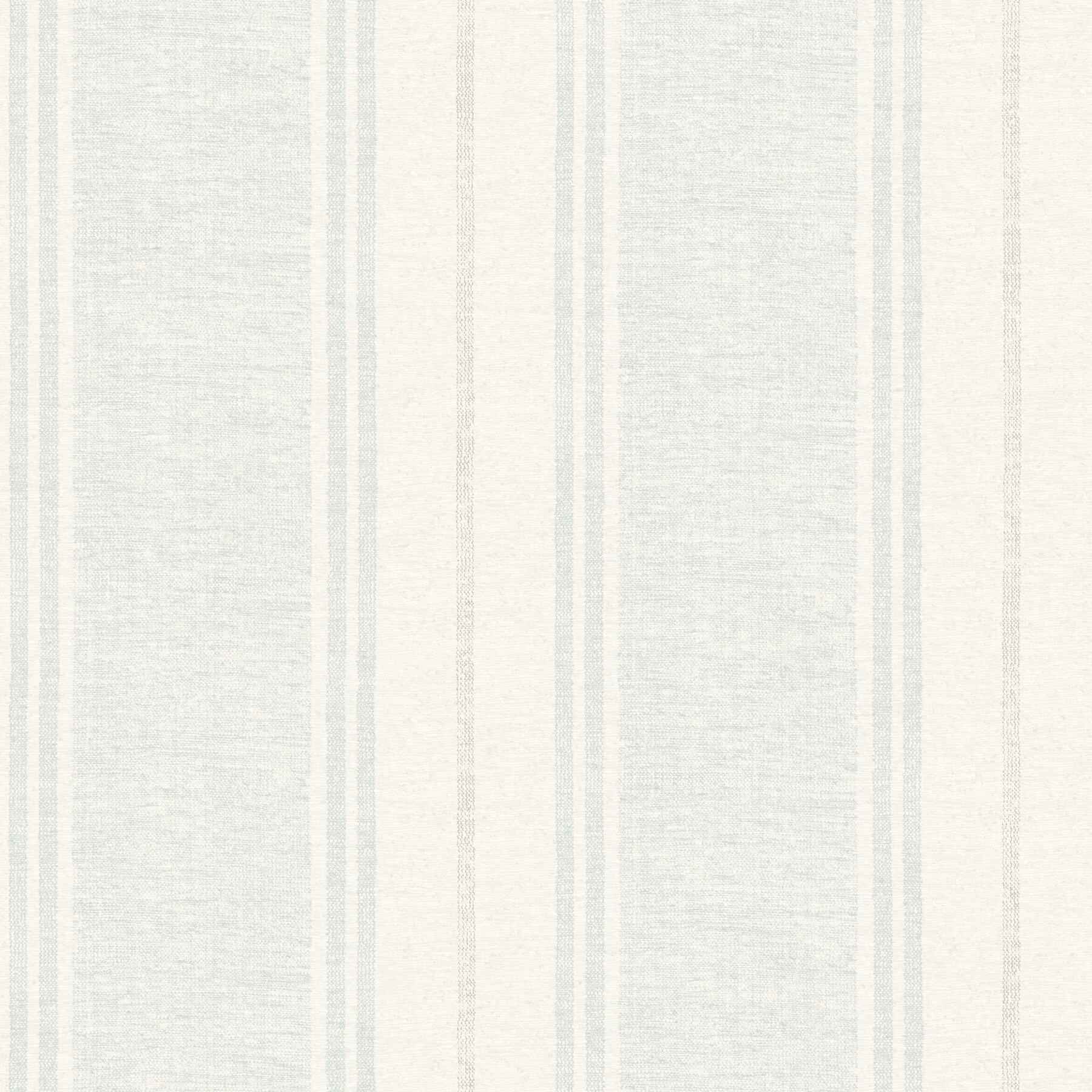 Maddox Light Blue Flannel Stripe Wallpaper - York Wallcoverings - 4192-83442