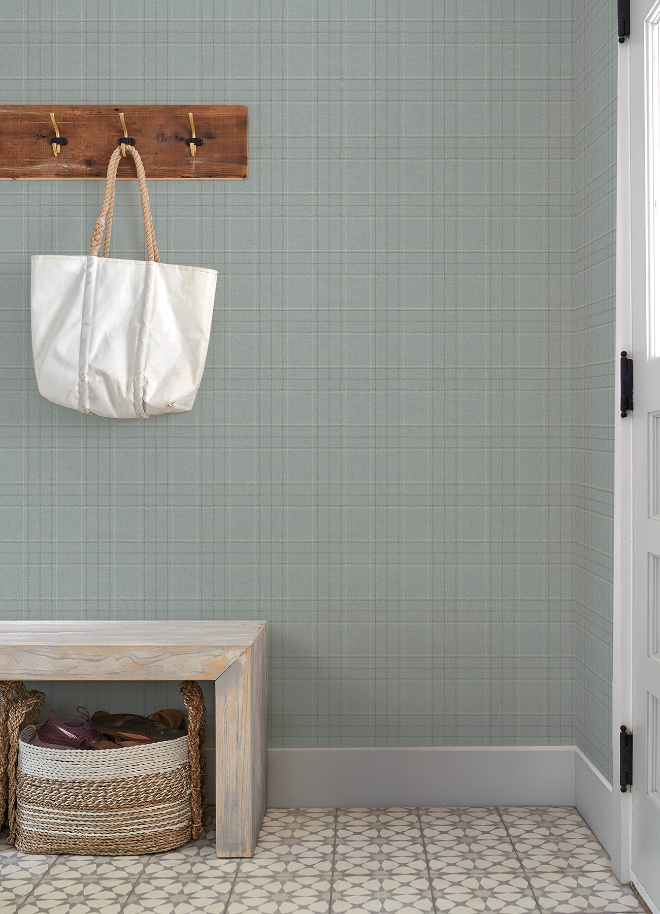 fox-hollow-turquoise-dashed-plaid-wallpaper-york-wallcoverings-4192-83459