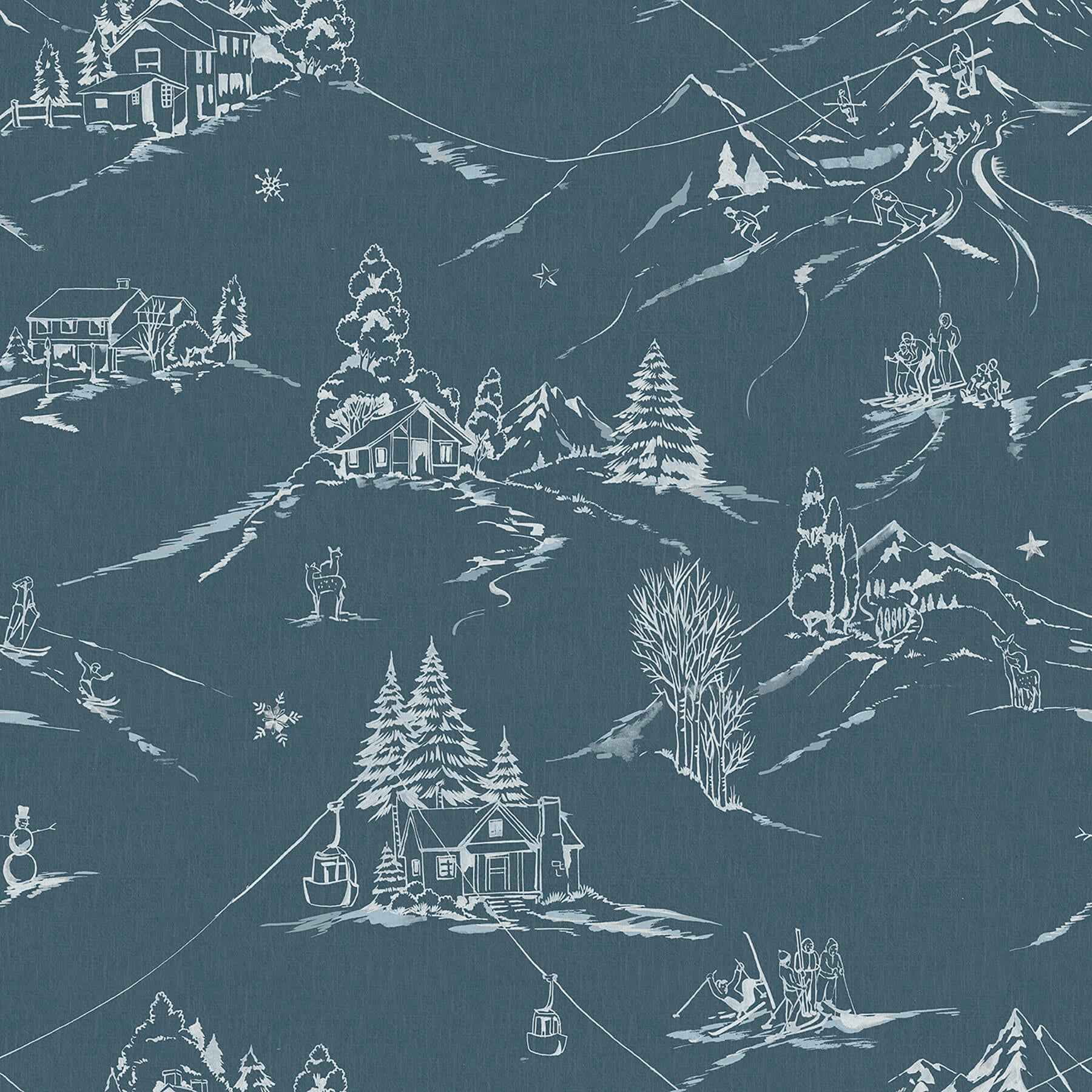 Mountain Side Denim Peel and Stick Wallpaper - York Wallcoverings - NUS6627
