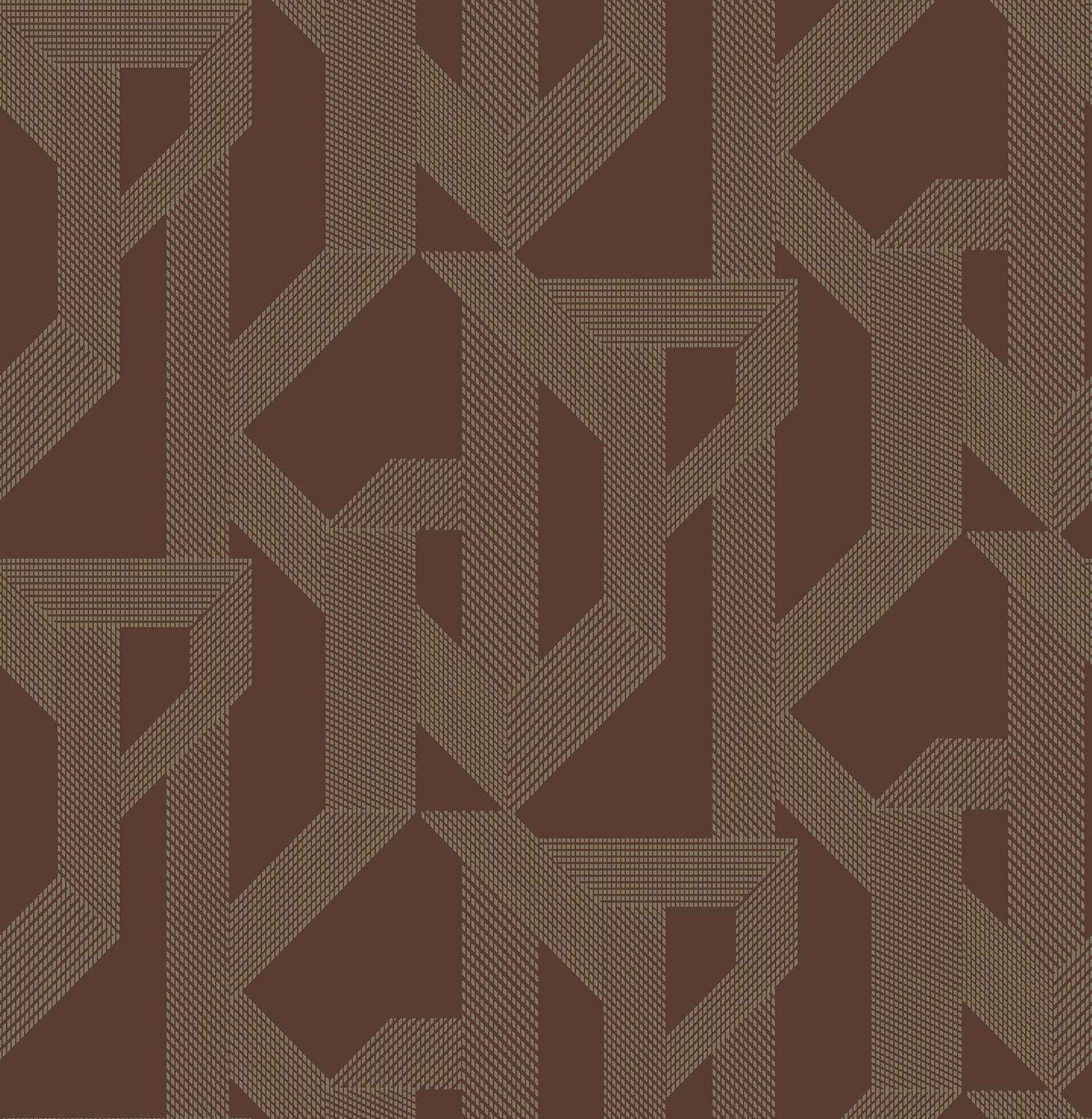 Franz Maroon Geometric Wallpaper - York Wallcoverings - 4198-27804