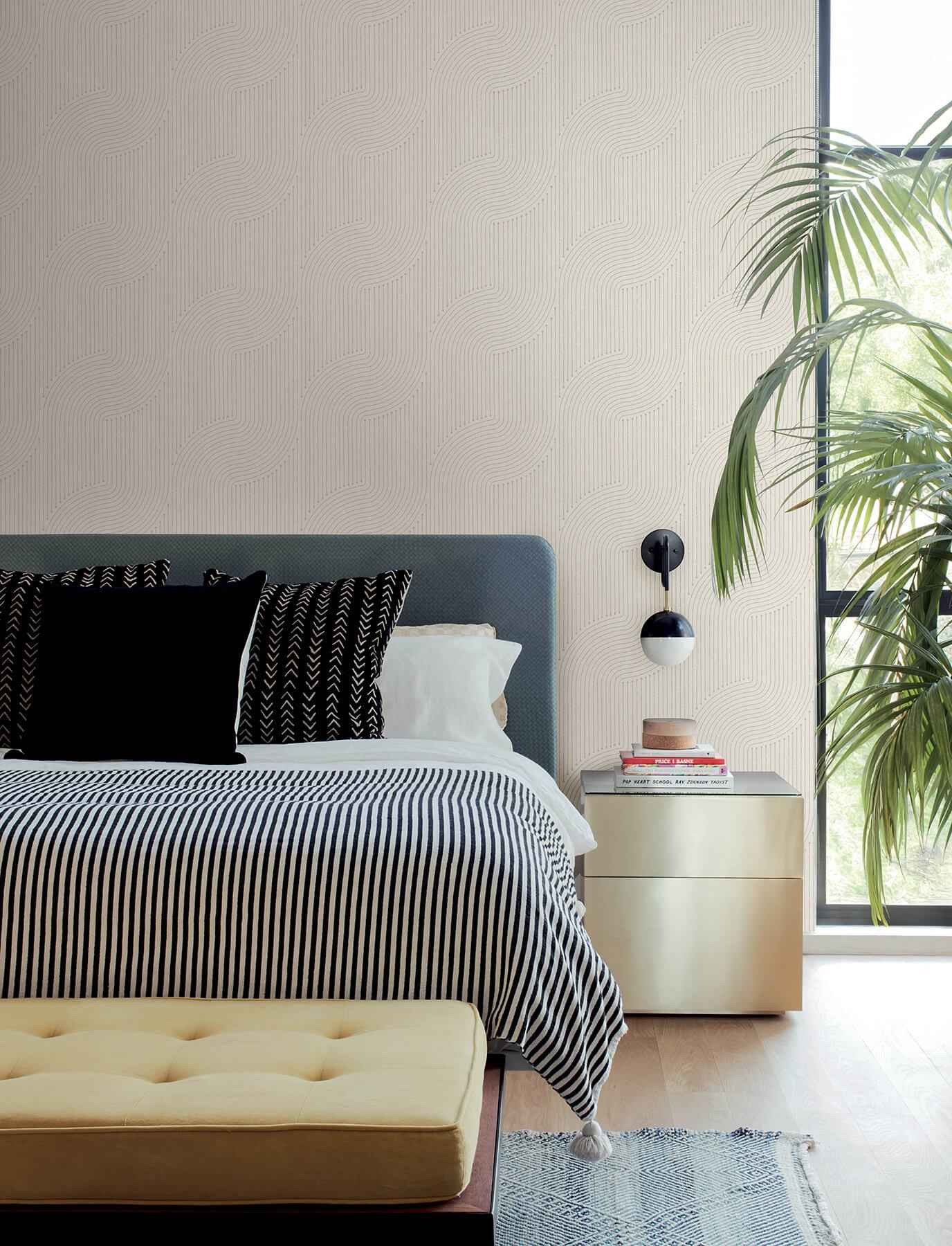 Braddock Dove Rhythmic Flow Wallpaper - York Wallcoverings - 4198-27805 - York Wallcoverings Wallpaper
