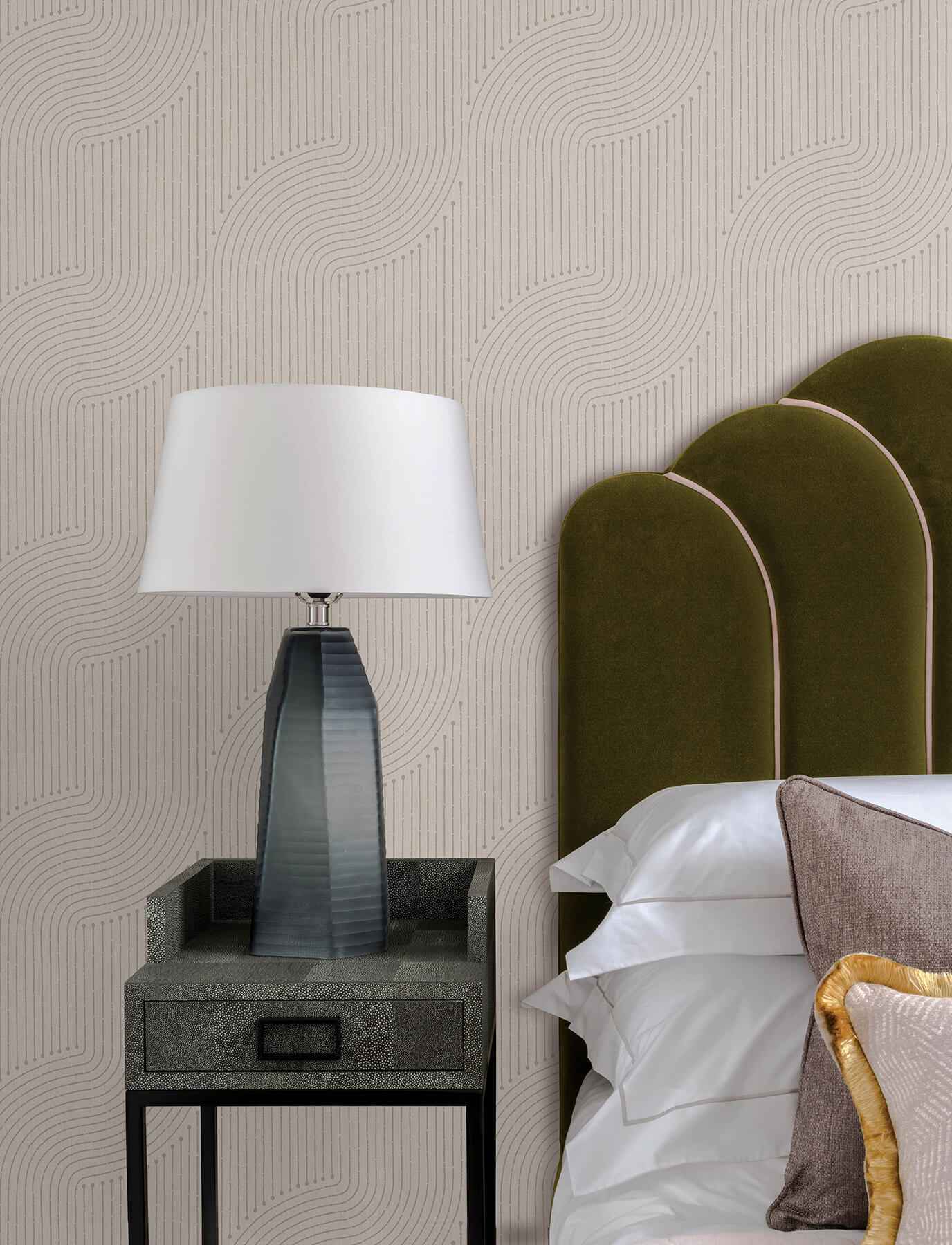 Braddock Dove Rhythmic Flow Wallpaper - York Wallcoverings - 4198-27805 - York Wallcoverings Wallpaper