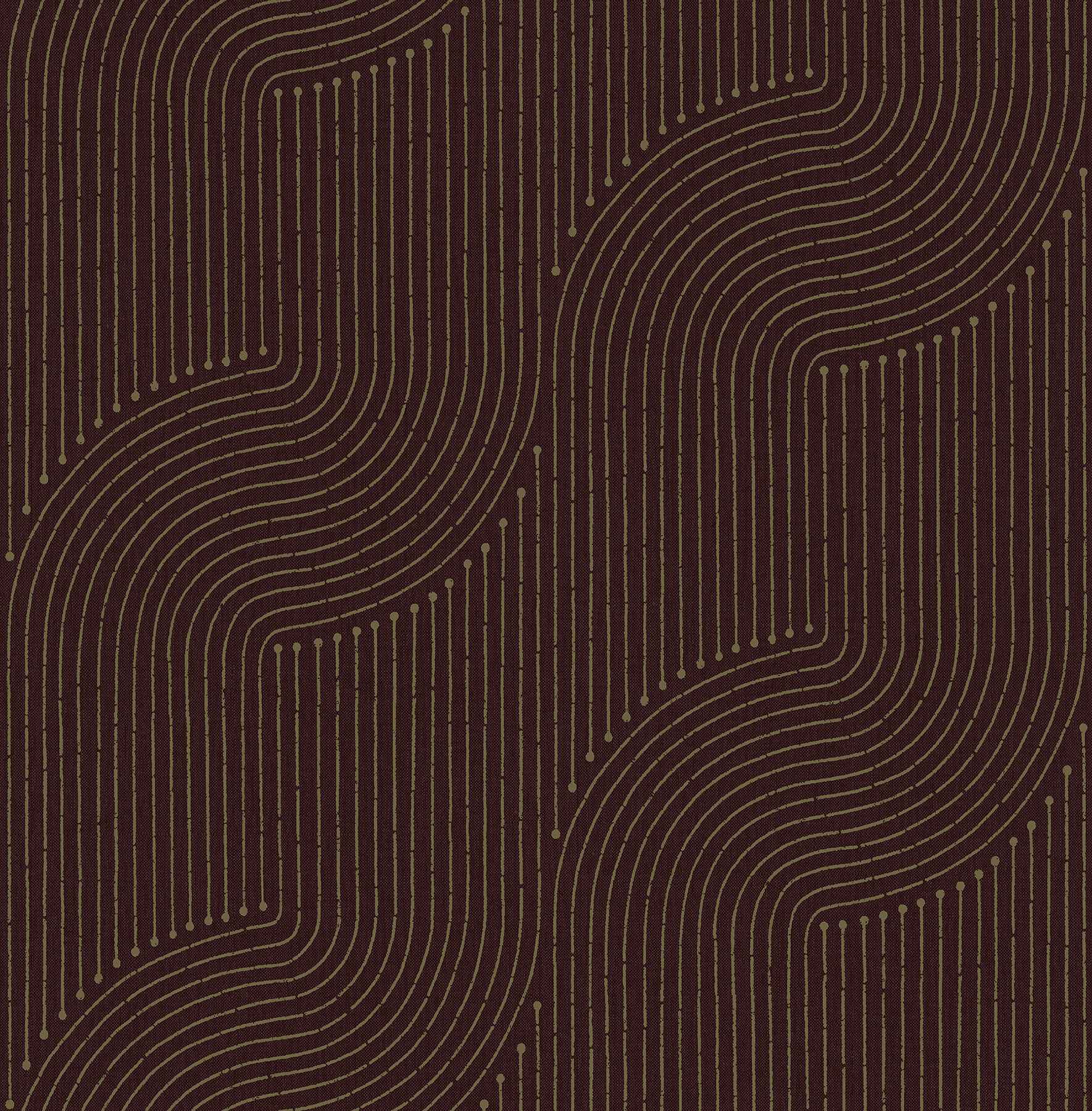 Braddock Merlot Rhythmic Flow Wallpaper - York Wallcoverings - 4198-27807 - York Wallcoverings Wallpaper