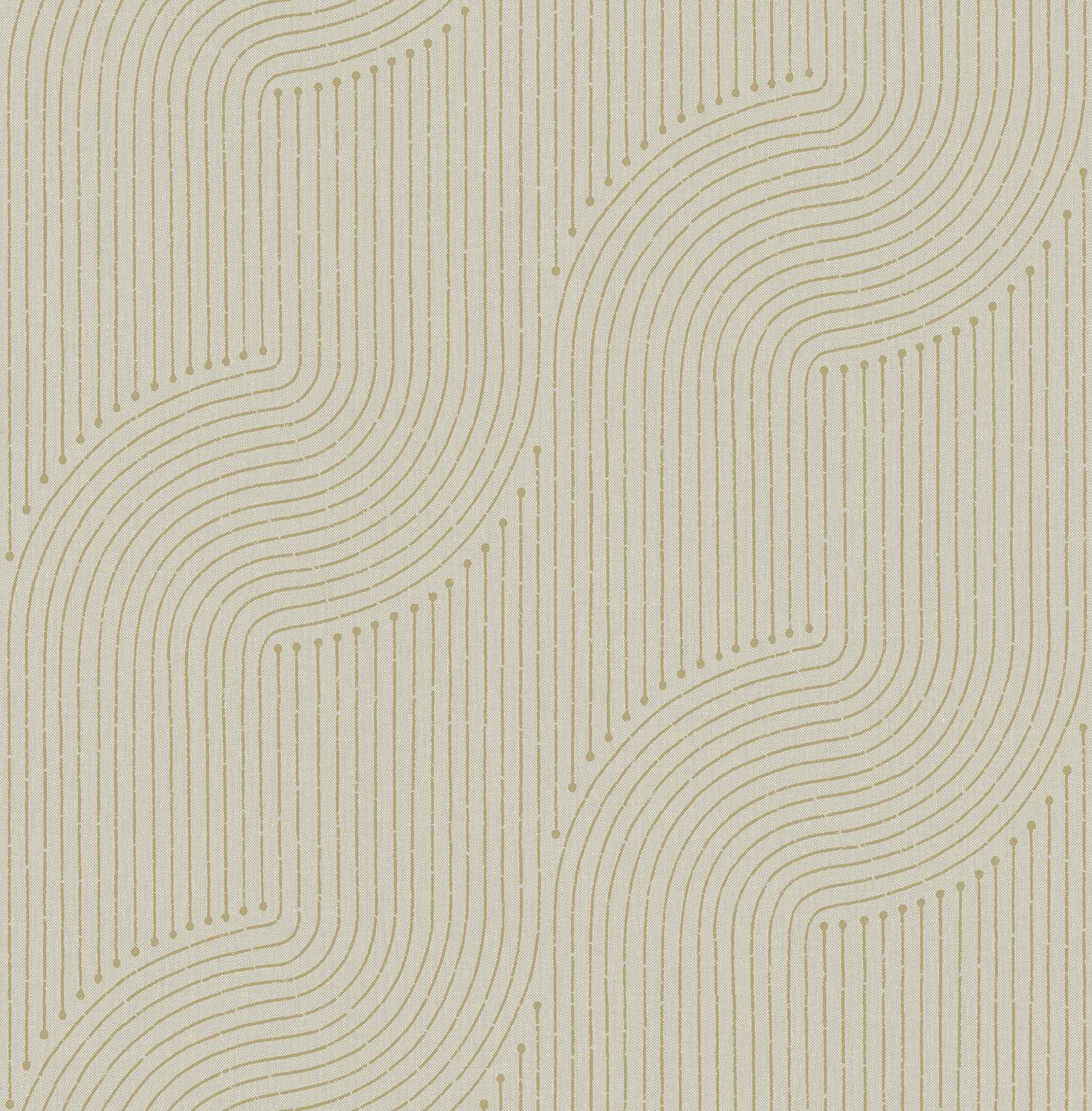 Braddock Gold Rhythmic Flow Wallpaper - York Wallcoverings - 4198-27809 - York Wallcoverings Wallpaper