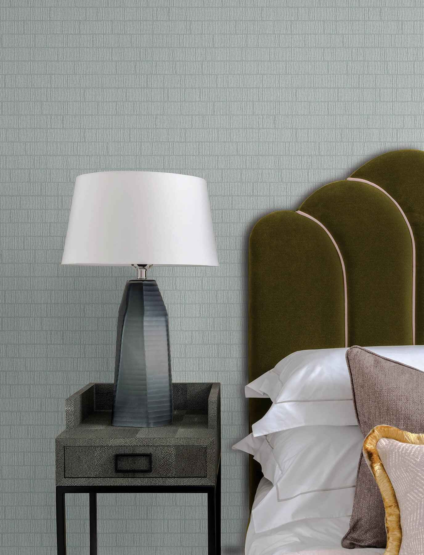 Collis Sky Blue Squiggle Stripe Wallpaper - York Wallcoverings - 4198-27817 - York Wallcoverings Wallpaper