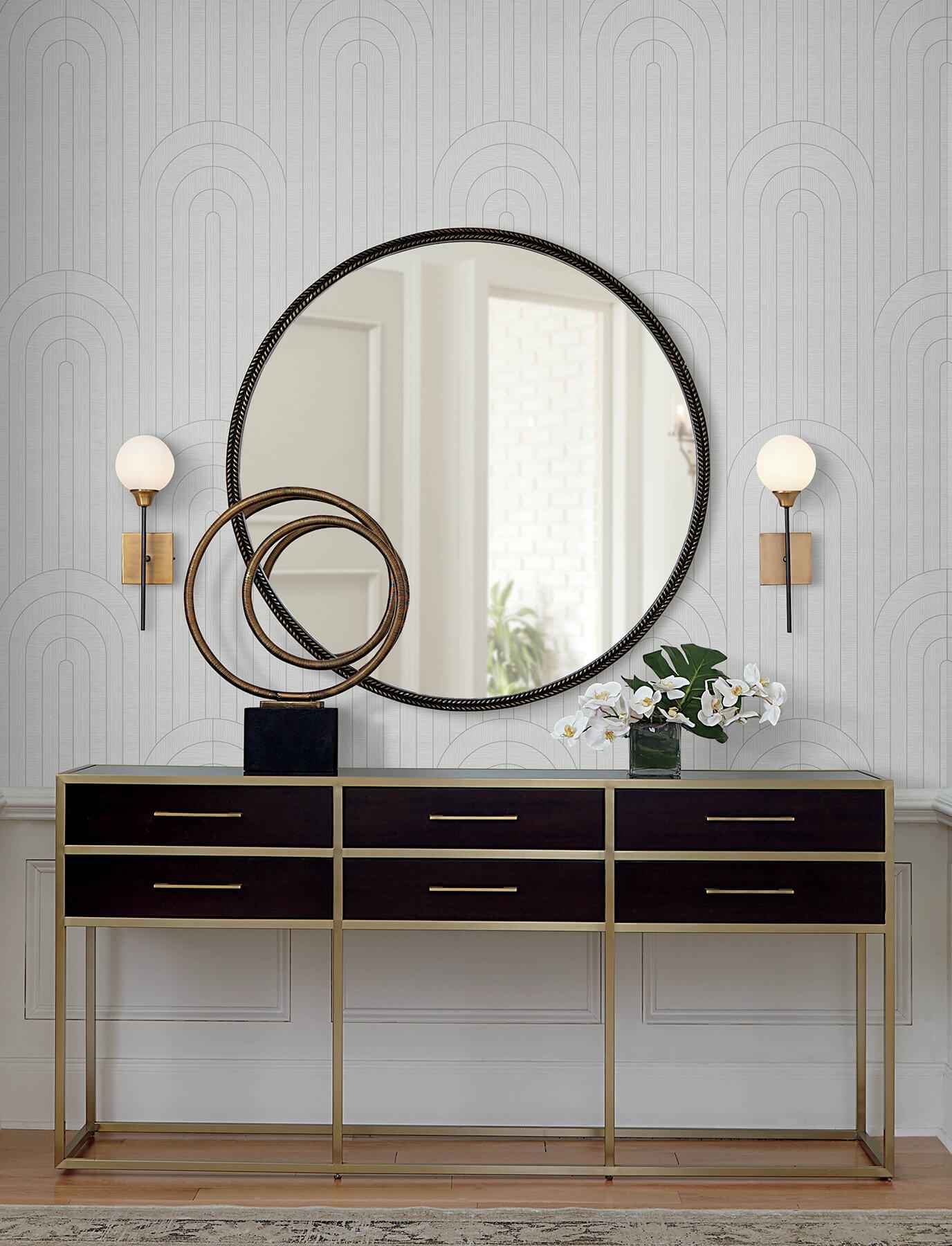 Declan Dove Textured Arches Wallpaper - York Wallcoverings - 4198-27823 - York Wallcoverings Wallpaper
