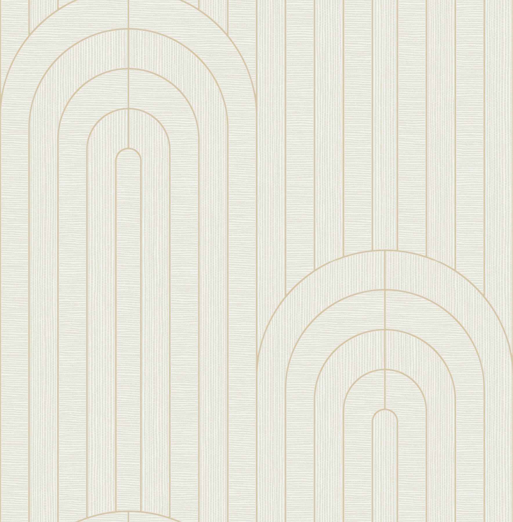 Declan Ivory Textured Arches Wallpaper - York Wallcoverings - 4198-27827