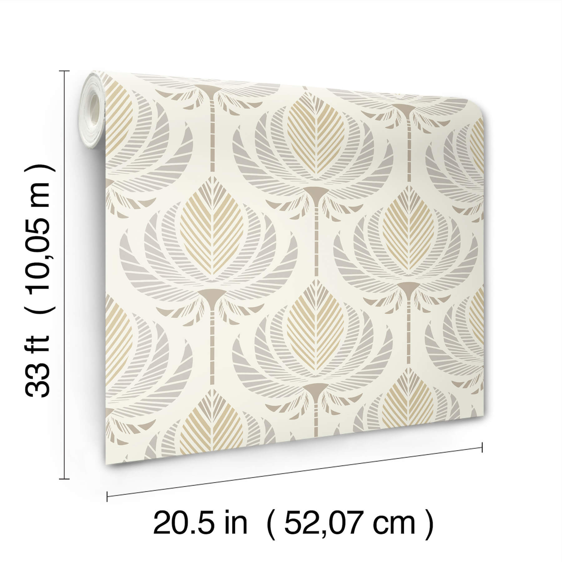 ferrenby-metallic-floral-fan-wallpaper-york-wallcoverings-4198-27832 - York Wallcoverings Wallpaper