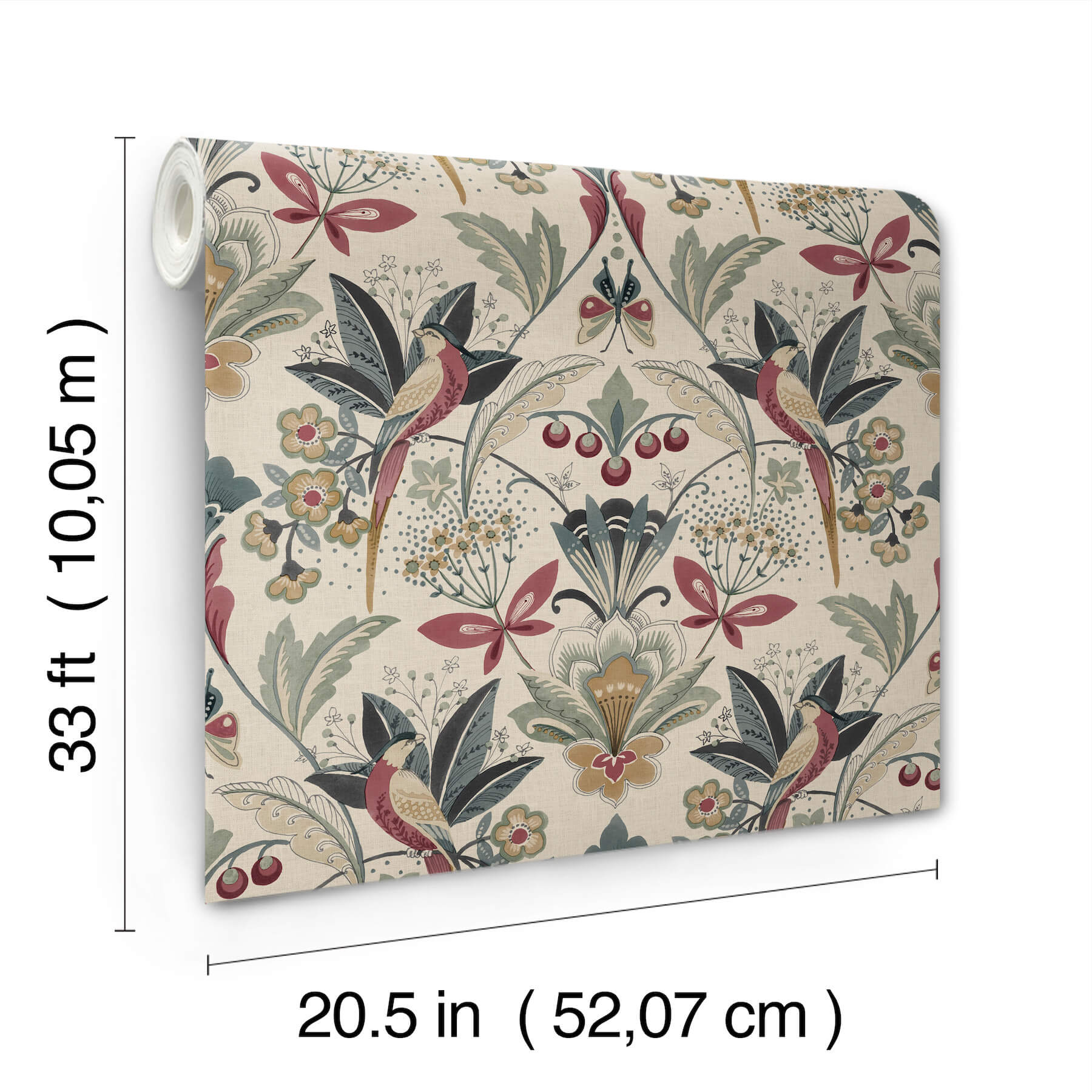 bernadette-merlot-garden-wilderness-wallpaper-york-wallcoverings-4198-27836 - York Wallcoverings Wallpaper