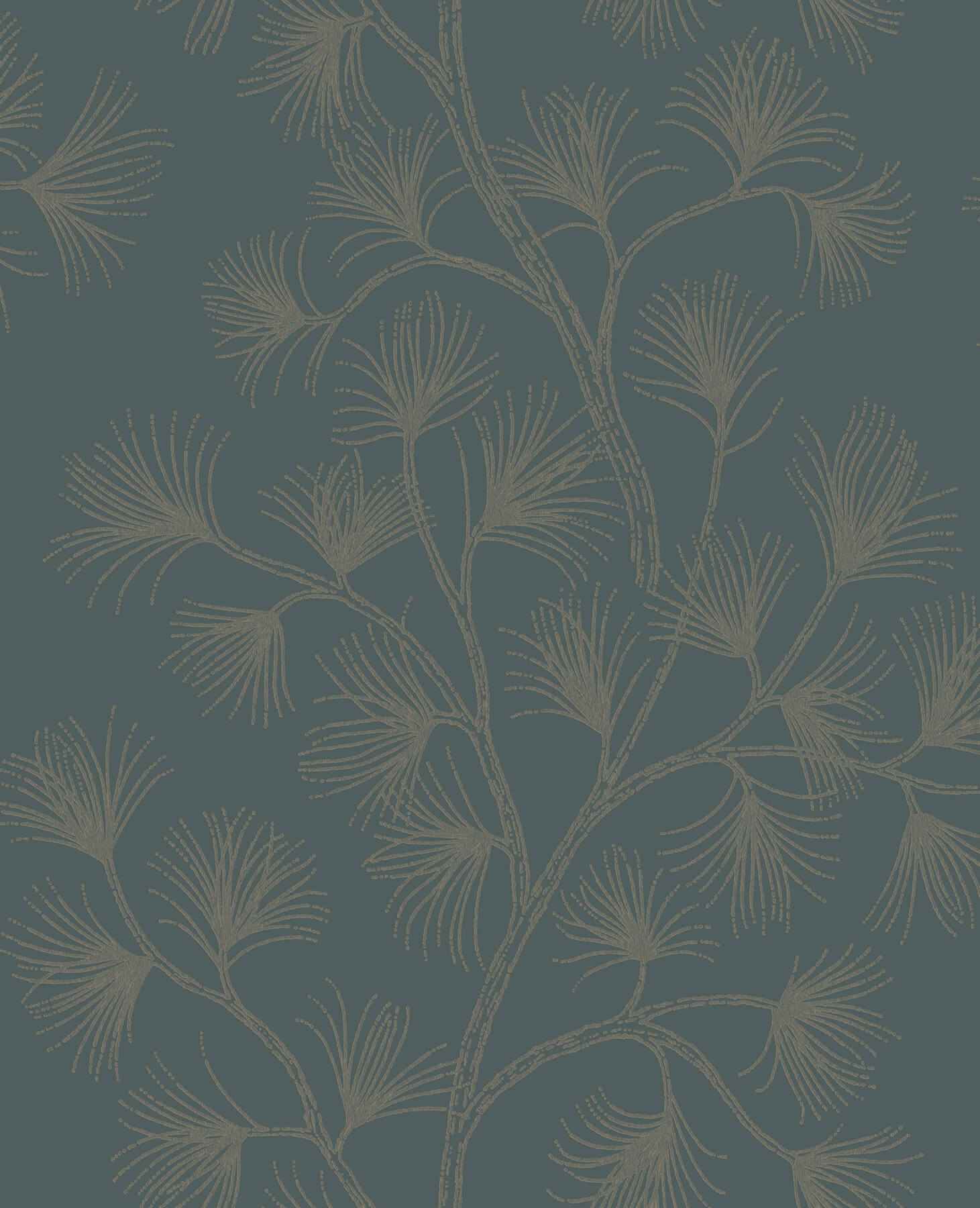 Kismine Slate Botanical Trail Wallpaper - York Wallcoverings - 4198-83479