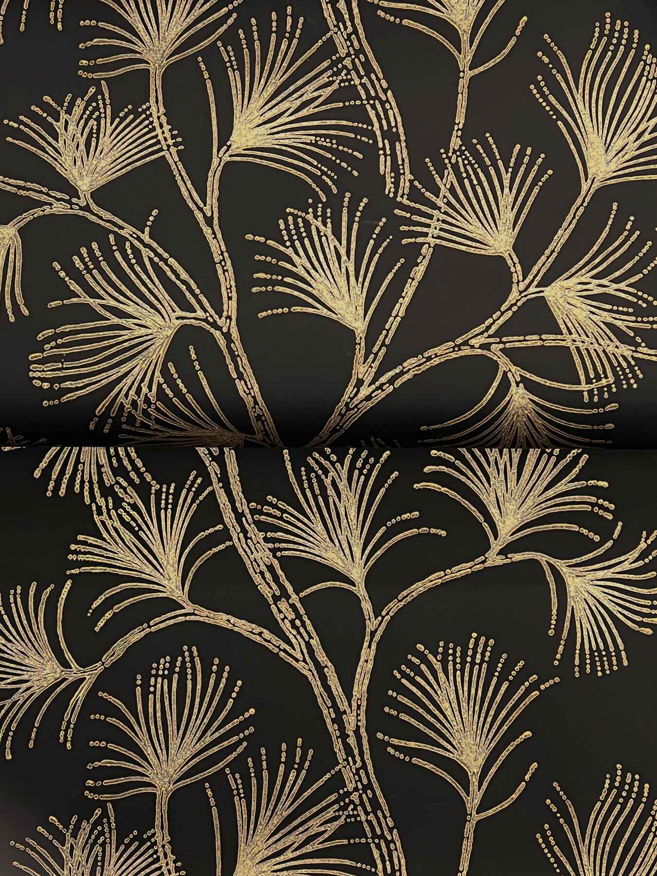 Kismine Black Botanical Trail Wallpaper - York Wallcoverings - 4198-83481 - York Wallcoverings Wallpaper