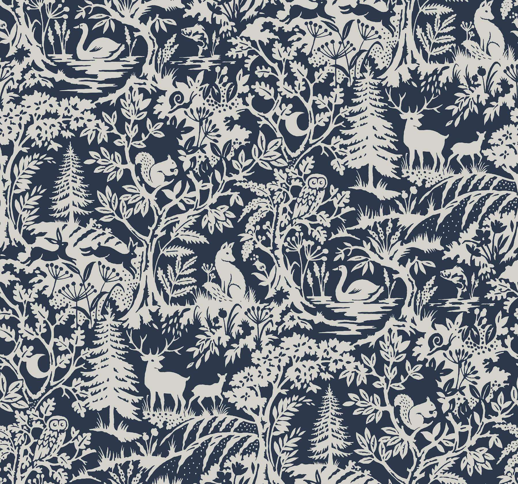 alrick-navy-forest-venture-wallpaper-york-wallcoverings-3125-72324 - York Wallcoverings Papel pintado