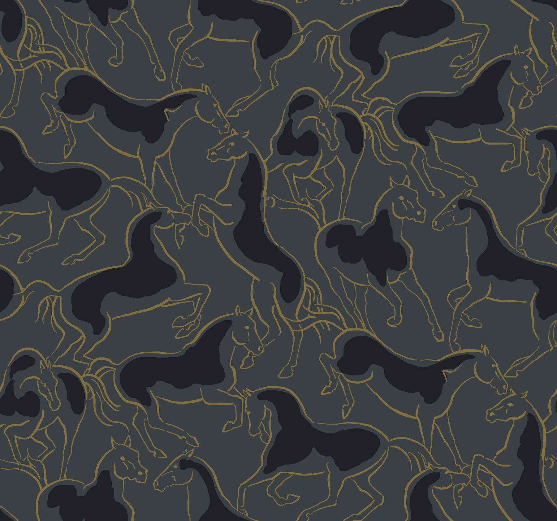 Dressage Gold Stallions Wallpaper - York Wallcoverings - 4211-83504 - York Wallcoverings Wallpaper