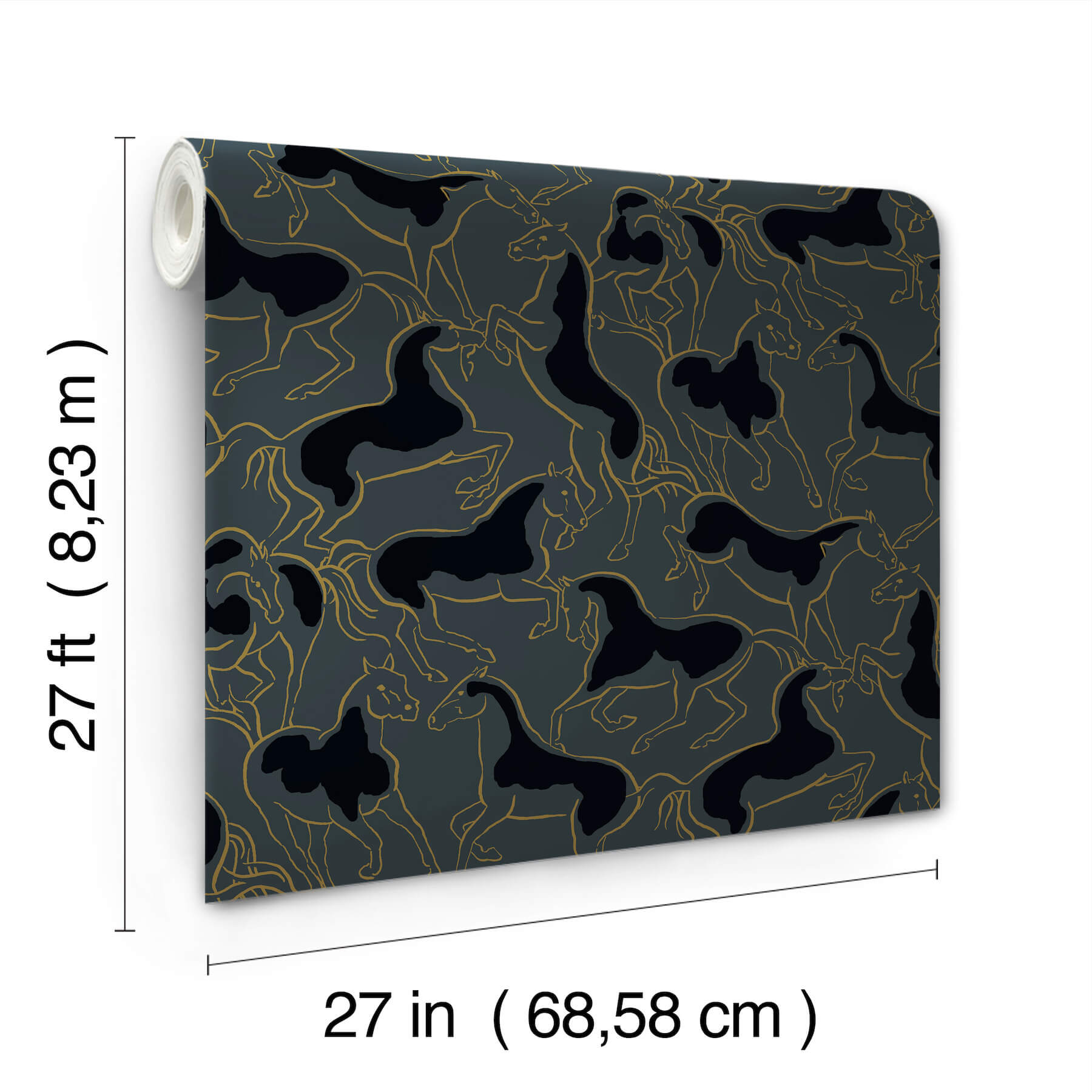 dressage-gold-stallions-wallpaper-york-wallcoverings-4211-83504 - York Wallcoverings Wallpaper