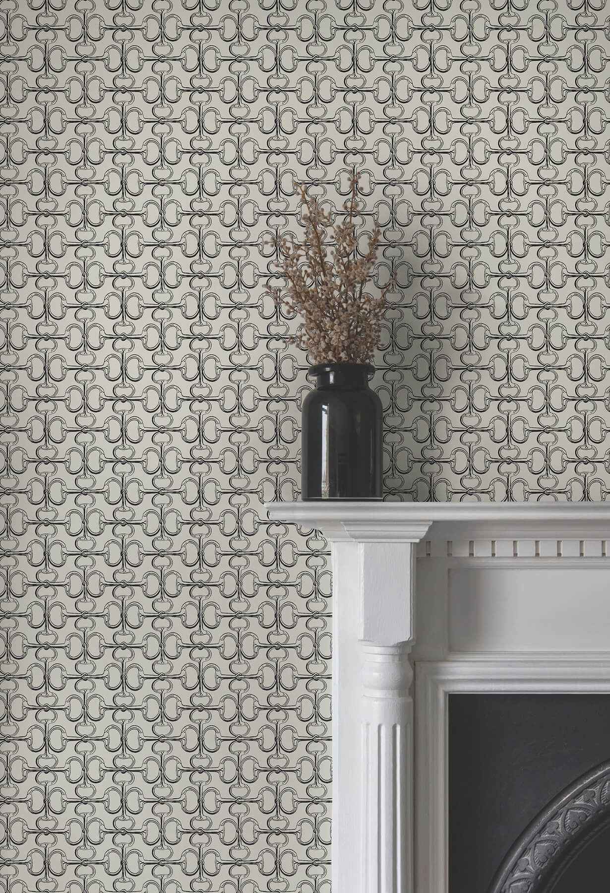 Polo Taupe Horse Bits Wallpaper - York Wallcoverings - 4211-83509 - York Wallcoverings Wallpaper