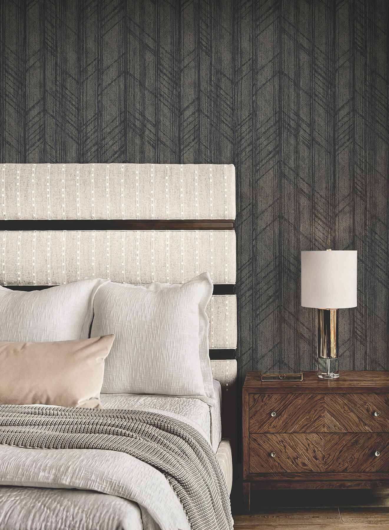 Winthrop Slate Geometric Wallpaper - York Wallcoverings - 4211-83520 - York Wallcoverings Wallpaper