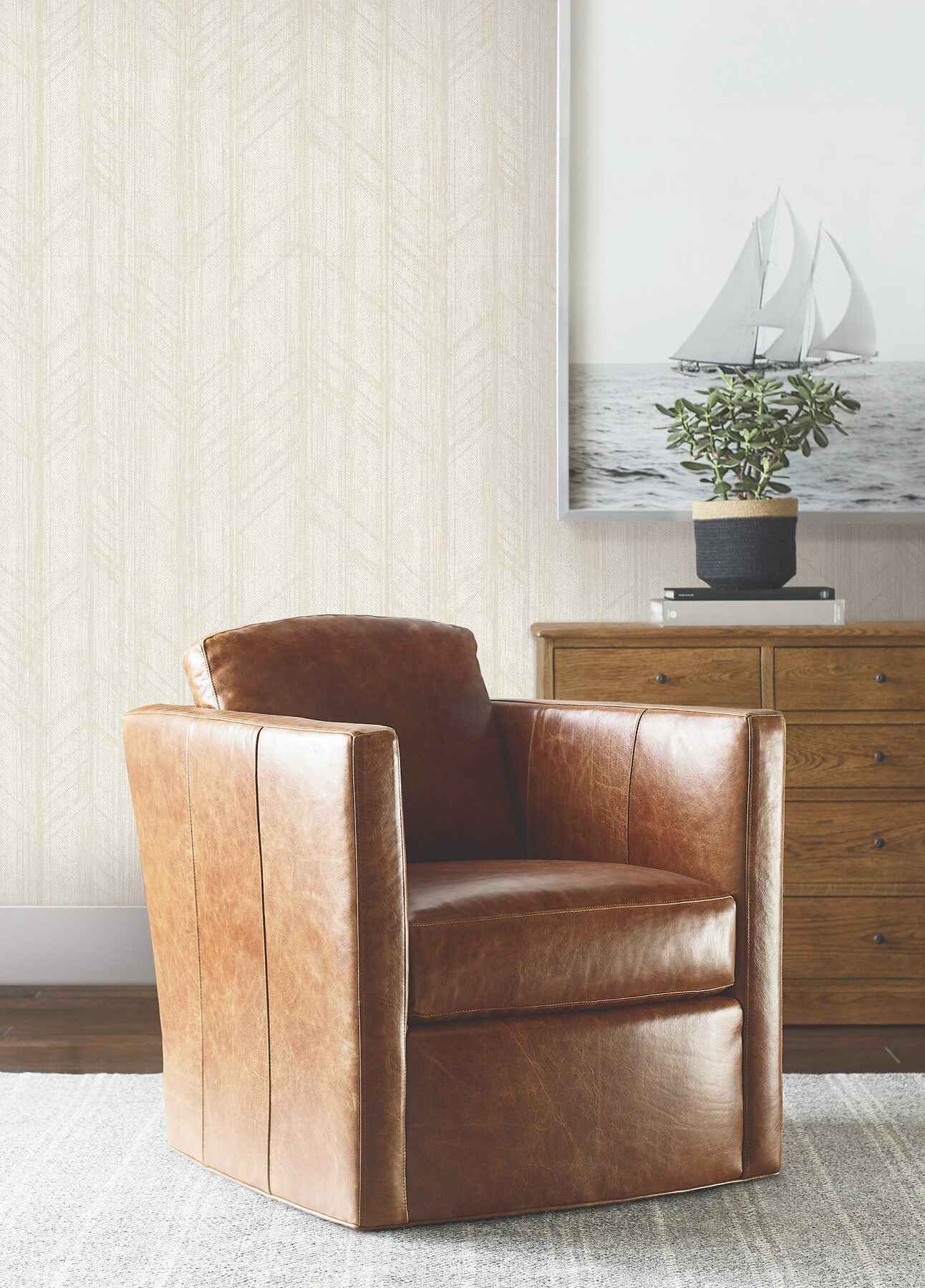 Winthrop Beige Geometric Wallpaper - York Wallcoverings - 4211-83522 - York Wallcoverings Wallpaper