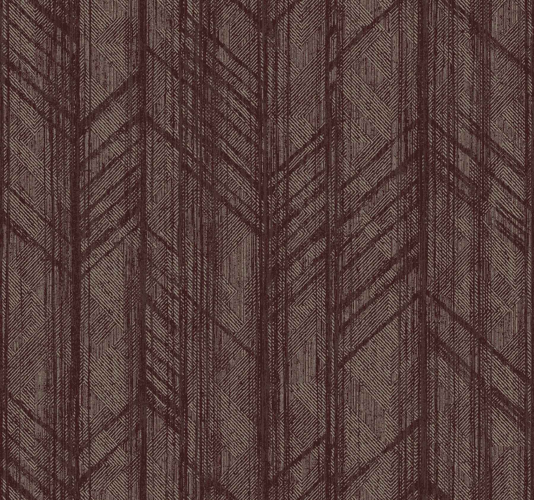Winthrop Merlot Geometric Wallpaper - York Wallcoverings - 4211-83524