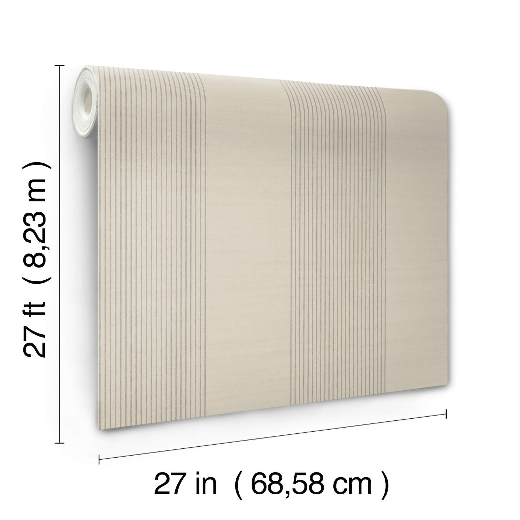 archer-stripe-taupe-faux-linen-wallpaper-york-wallcoverings-4211-83525 - York Wallcoverings Wallpaper