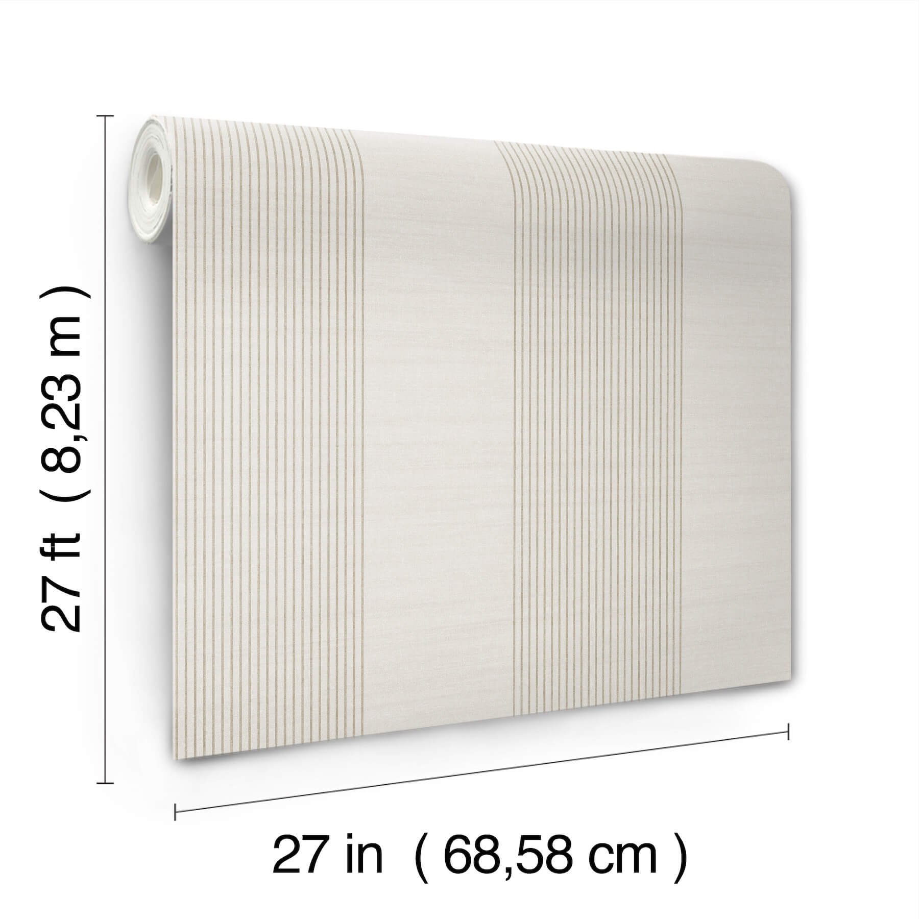 archer-stripe-light-grey-faux-linen-wallpaper-york-wallcoverings-4211-83526 - York Wallcoverings Wallpaper