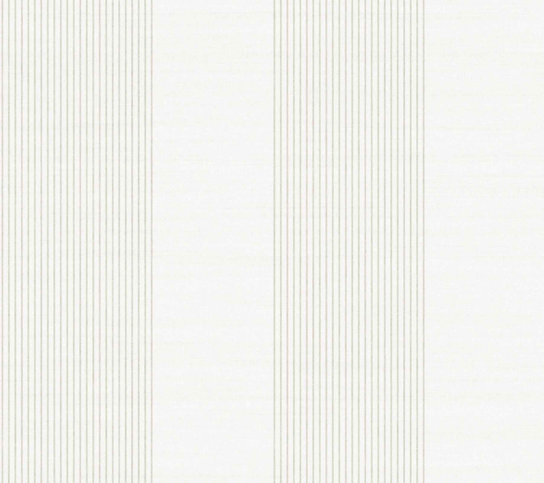 Archer Stripe White Faux Linen Wallpaper - York Wallcoverings - 4211-83529 - York Wallcoverings Wallpaper