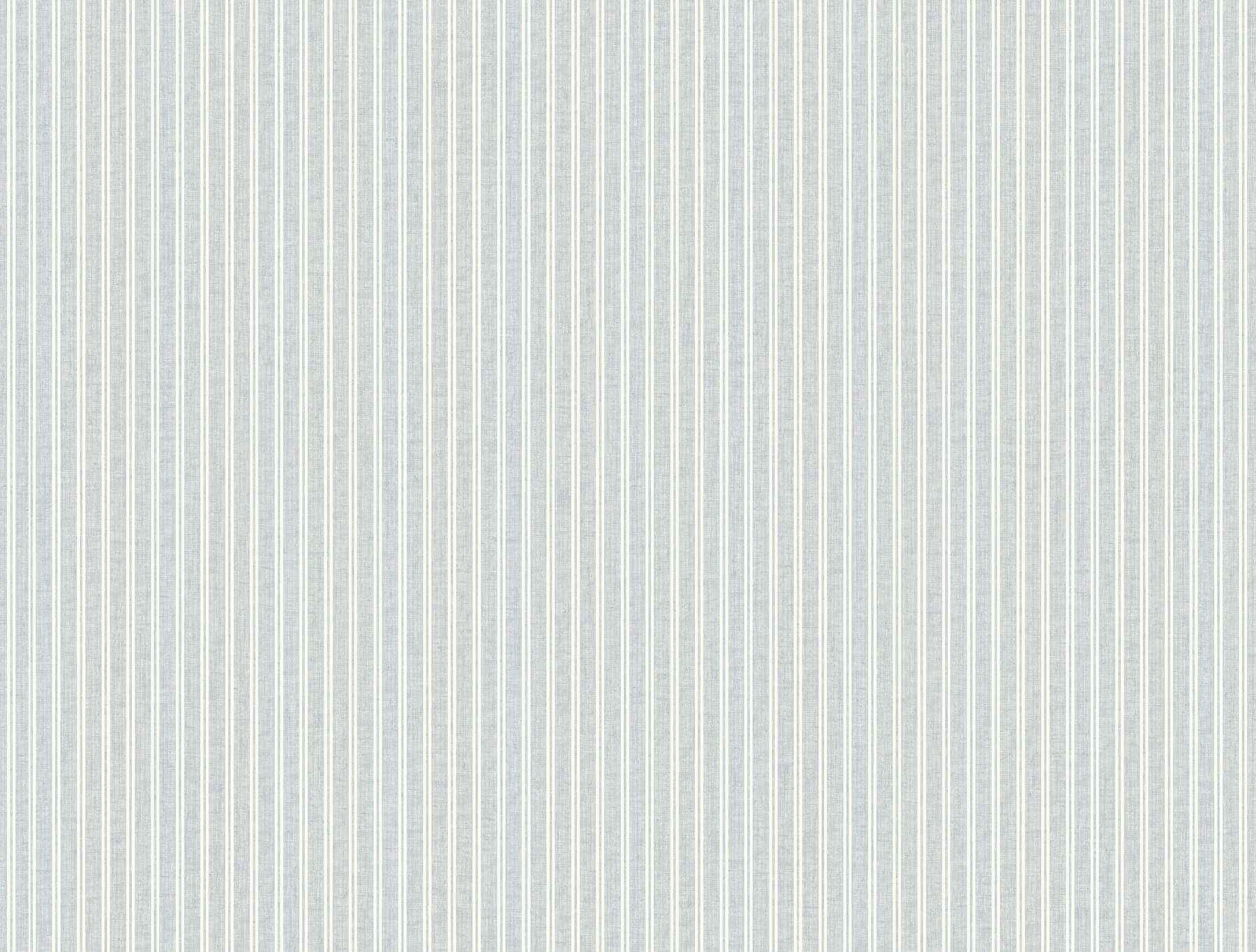 Ticking Stripe Blue Faux Linen Wallpaper - York Wallcoverings - 4211-83542 - York Wallcoverings Wallpaper