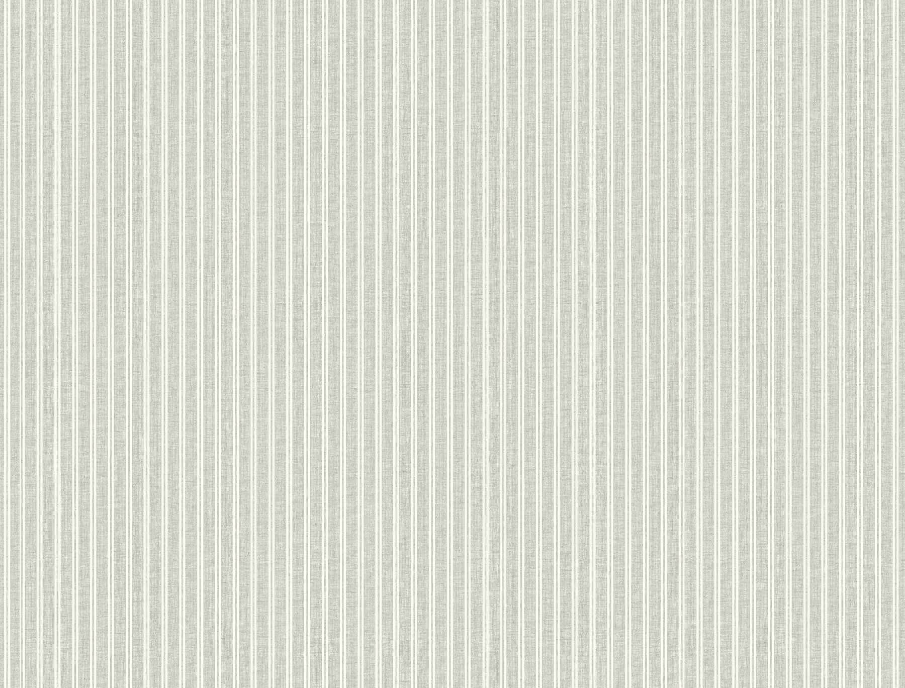 Ticking Stripe Sage Faux Linen Wallpaper - York Wallcoverings - 4211-83543