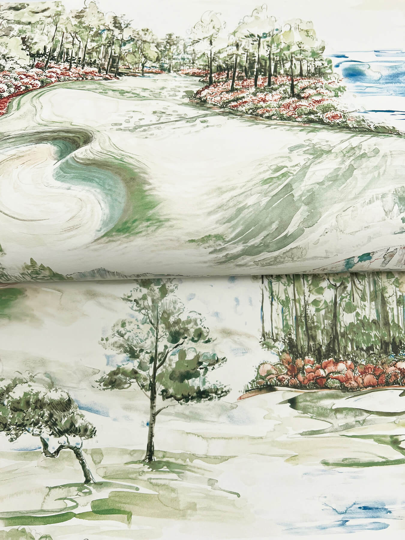 hole-in-one-multicolor-scenic-wallpaper-york-wallcoverings-4211-83552 - York Wallcoverings Wallpaper