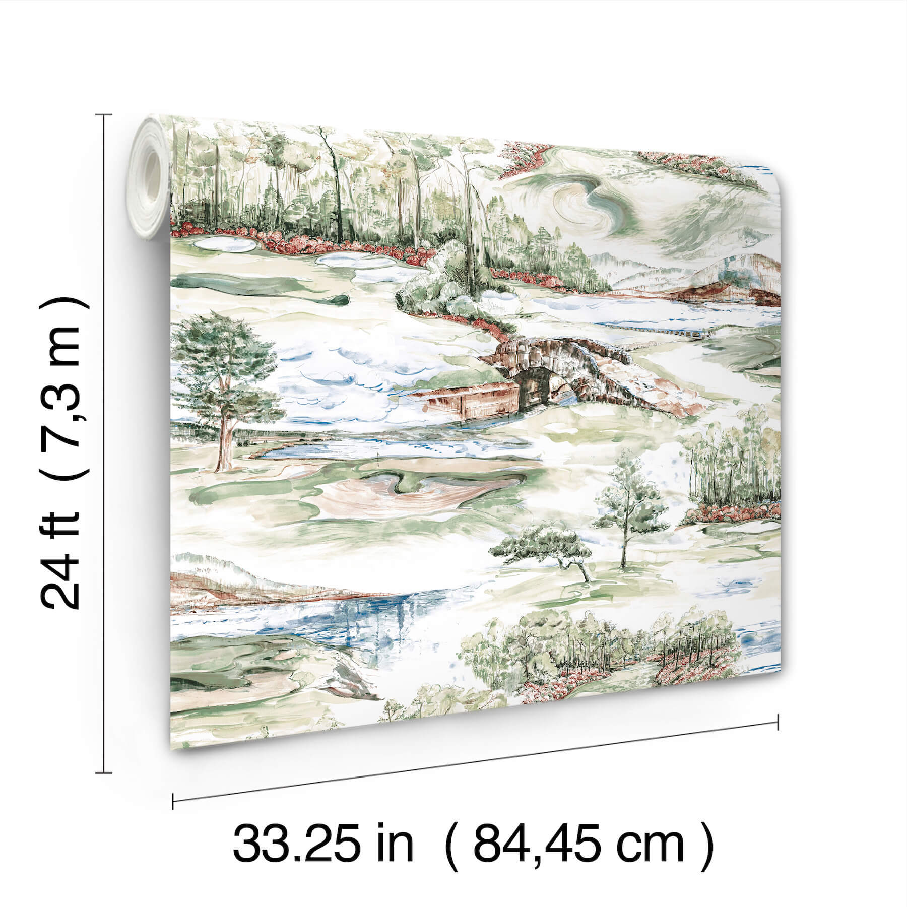 hole-in-one-multicolor-scenic-wallpaper-york-wallcoverings-4211-83552 - York Wallcoverings Wallpaper