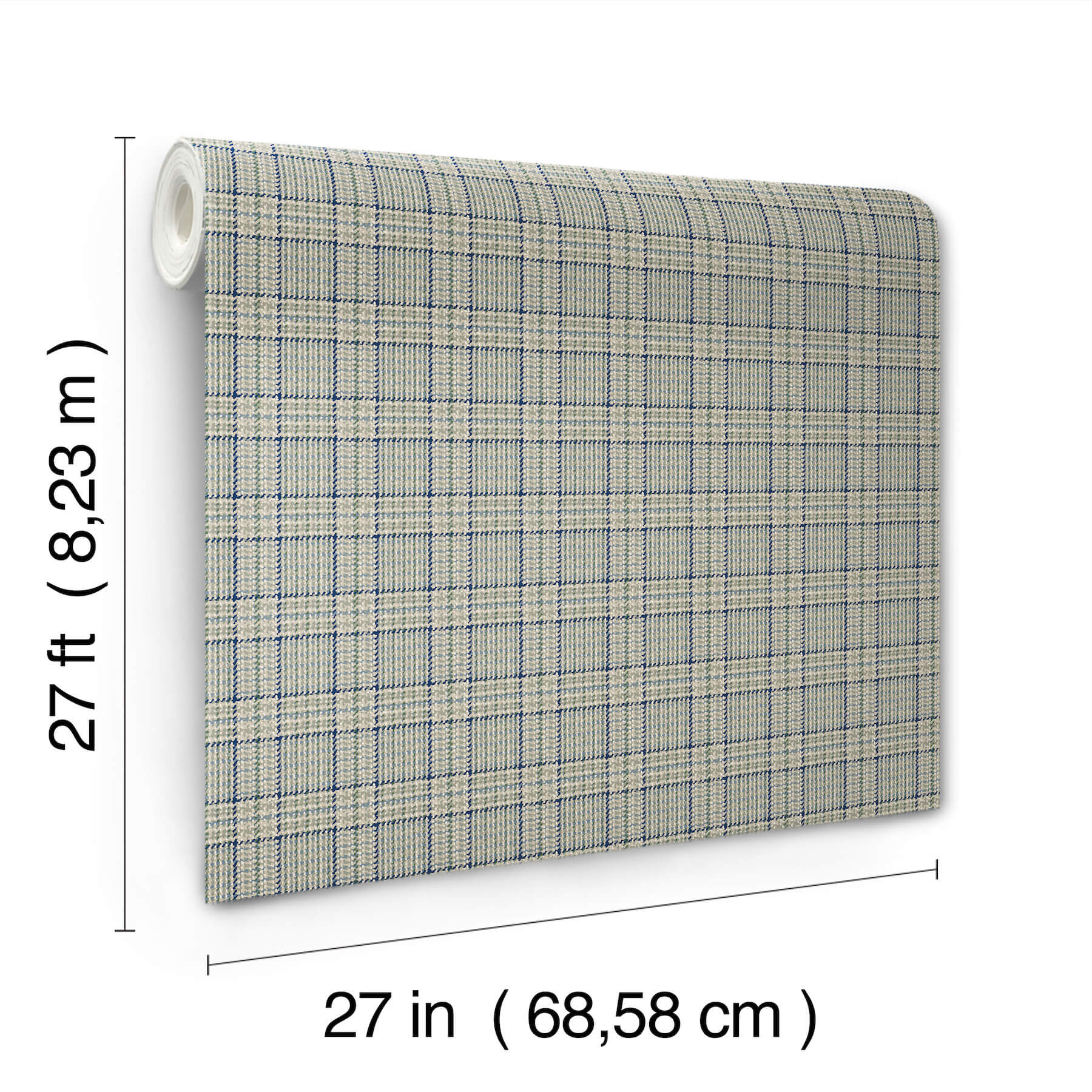 harrington-plaid-green-glen-check-wallpaper-york-wallcoverings-4211-83556 - York Wallcoverings Wallpaper