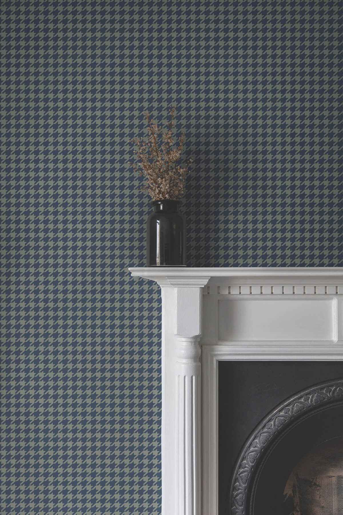 Watson Sea Green Houndstooth Wallpaper - York Wallcoverings - 4211-83559 - York Wallcoverings Wallpaper