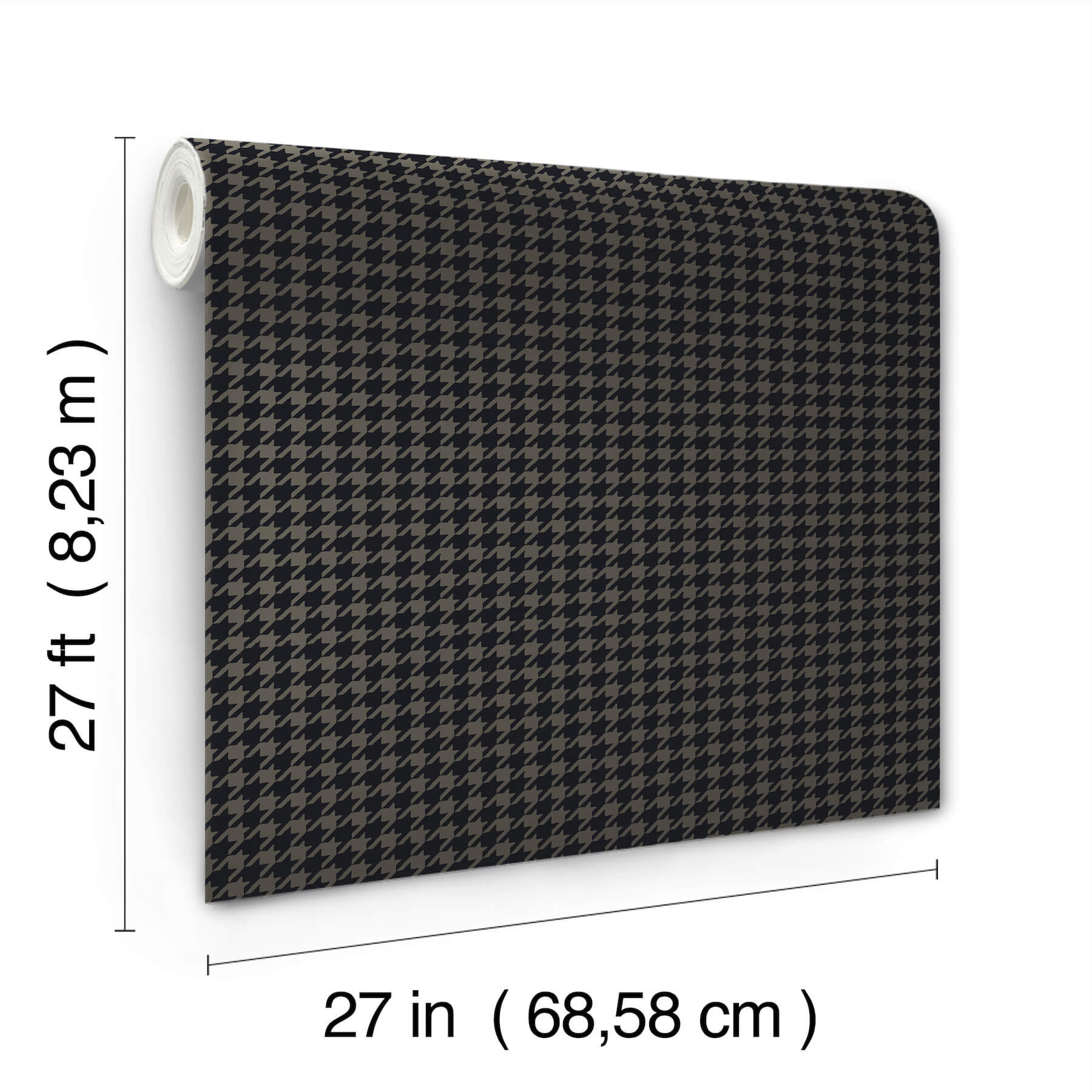 watson-black-houndstooth-wallpaper-york-wallcoverings-4211-83561 - York Wallcoverings Wallpaper
