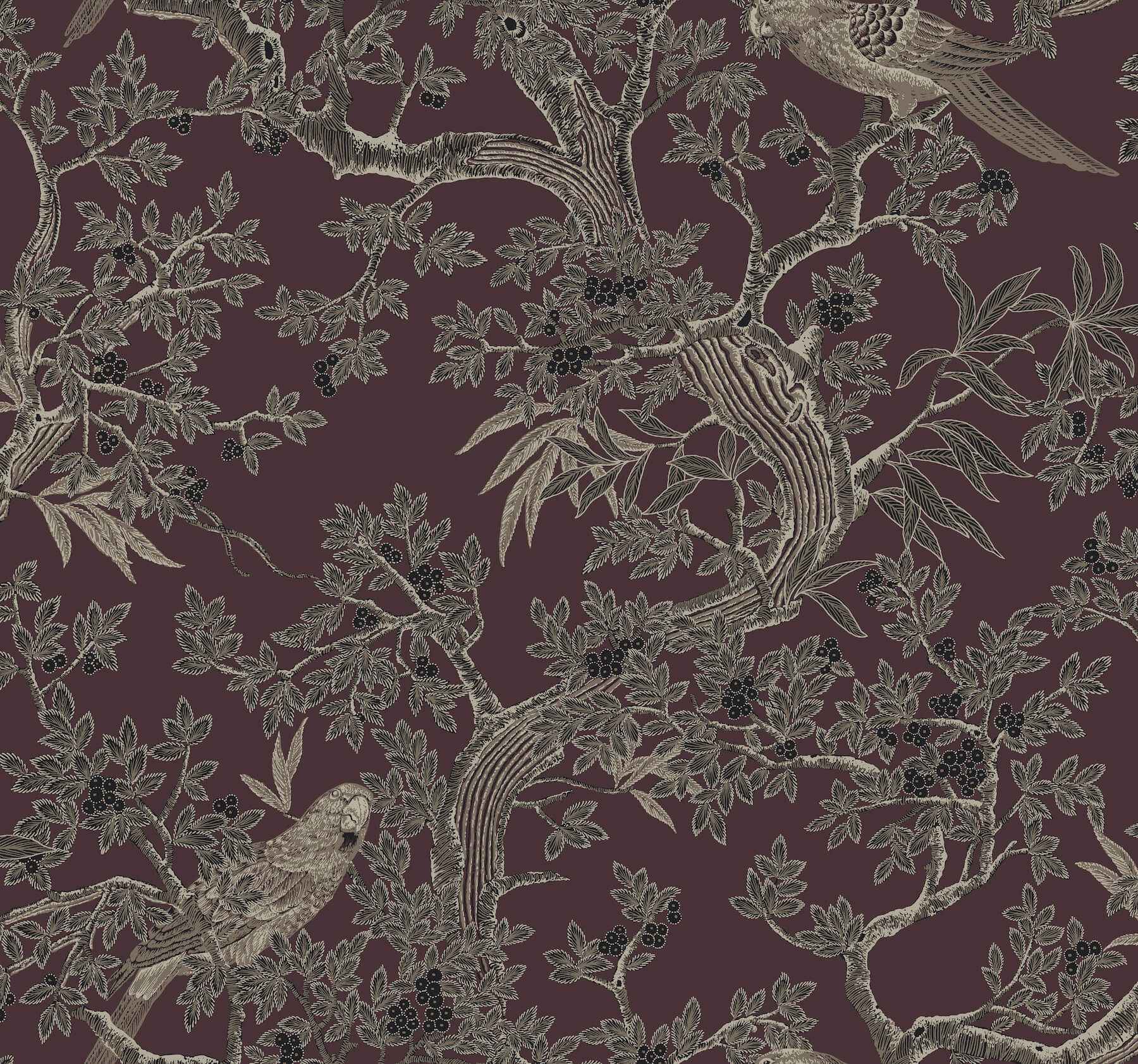 Regal Ridge Plum Trailing Tree Wallpaper - York Wallcoverings - 4211-83571