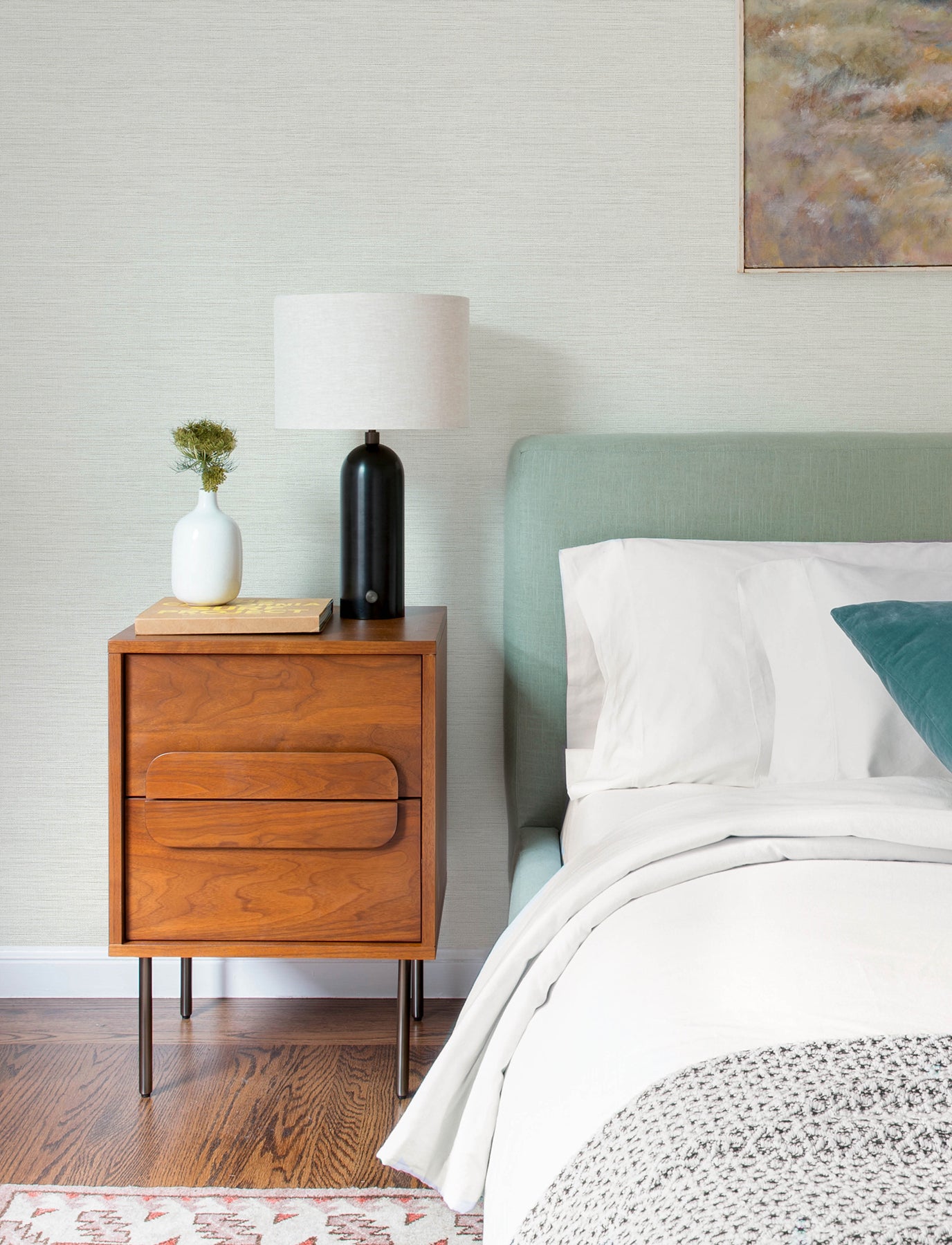 Agave Light Grey Faux Grasscloth Wallpaper - York Wallcoverings - 4197-24281 - York Wallcoverings Wallpaper