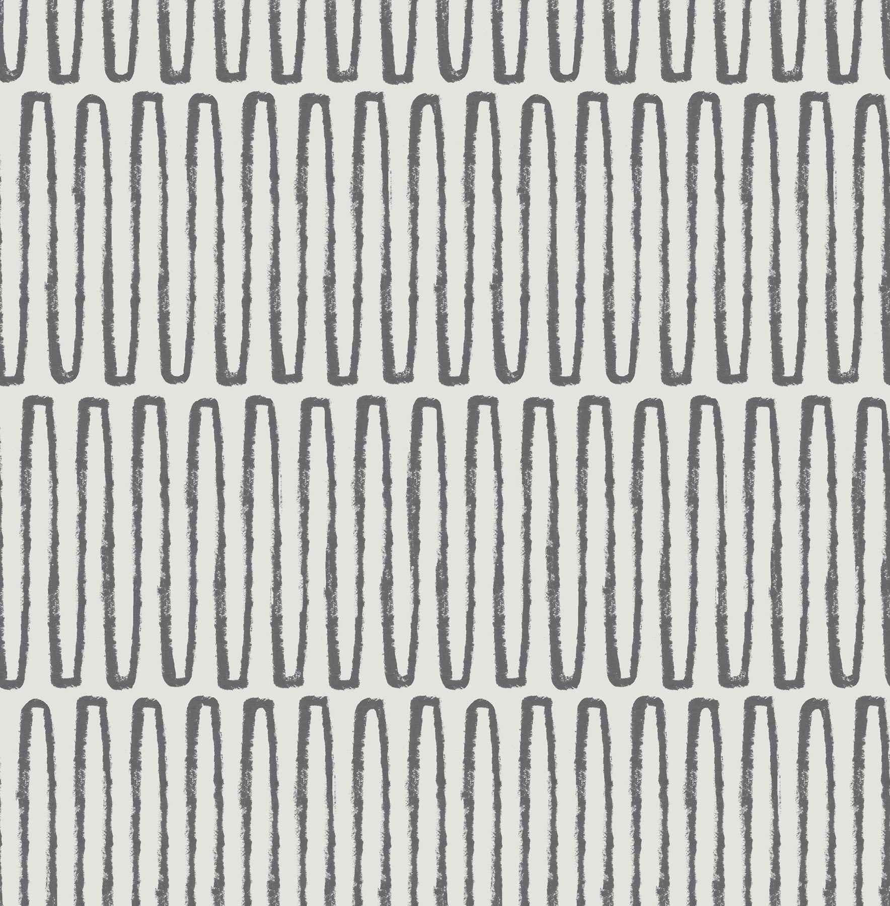 Lars Charcoal Retro Wave Wallpaper - York Wallcoverings - 4197-26501