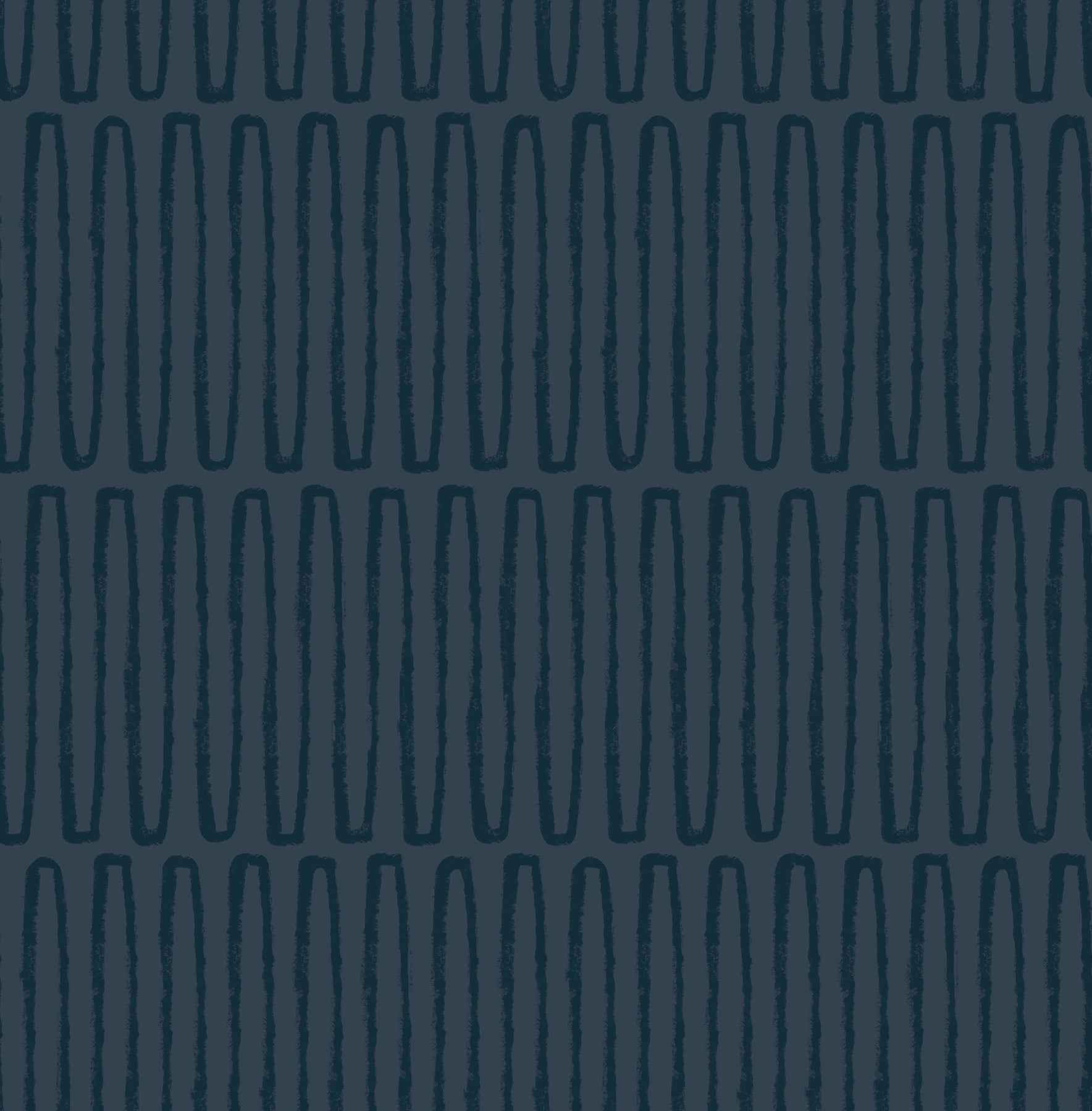 Lars Navy Retro Wave Wallpaper - York Wallcoverings - 4197-26502