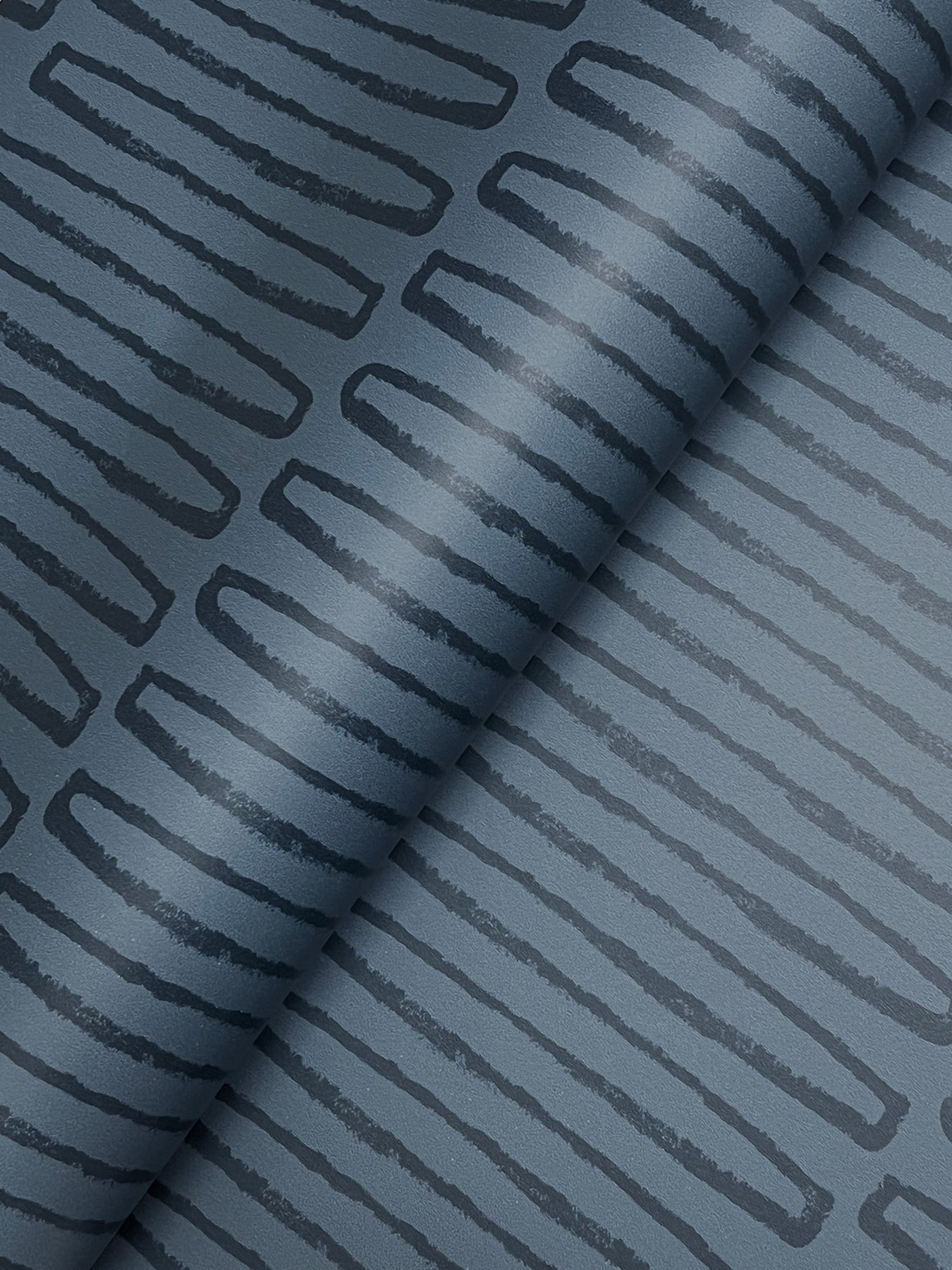 Lars Navy Retro Wave Wallpaper - York Wallcoverings - 4197-26502 - York Wallcoverings Wallpaper