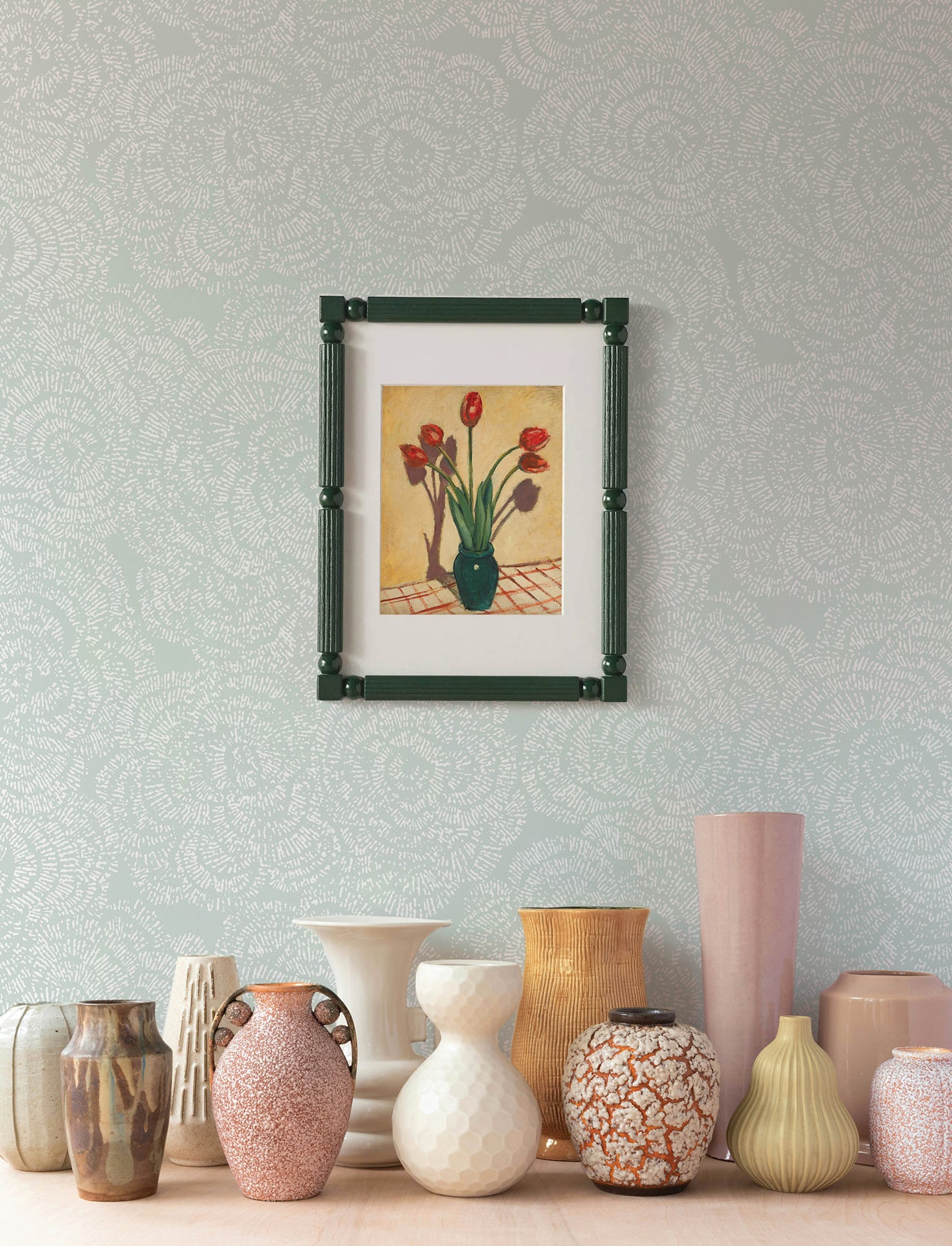 Ambroise Seafoam Abstract Floral Wallpaper - York Wallcoverings - 4197-27851 - York Wallcoverings Wallpaper