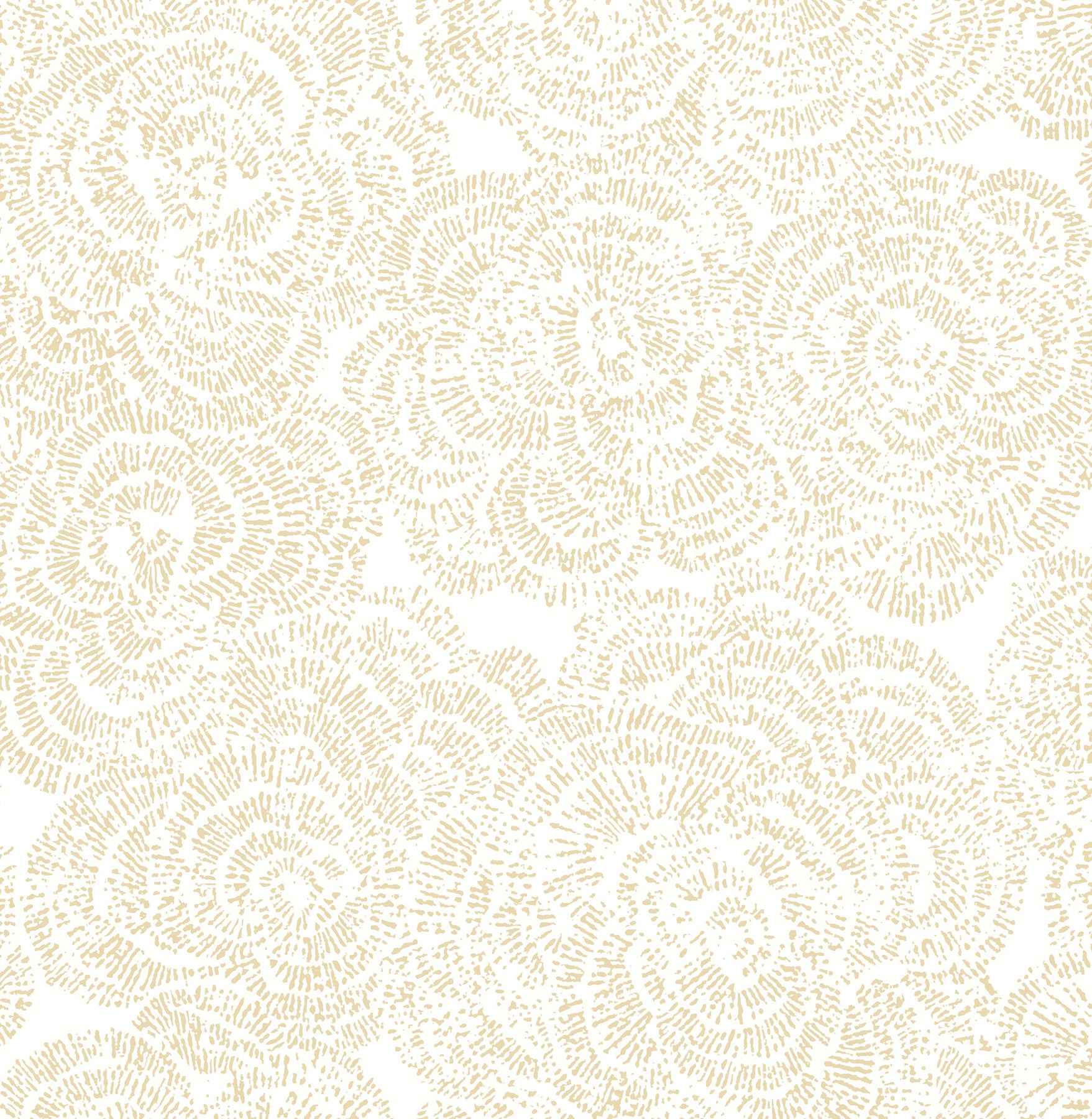 Ambroise Butter Abstract Floral Wallpaper - York Wallcoverings - 4197-27853