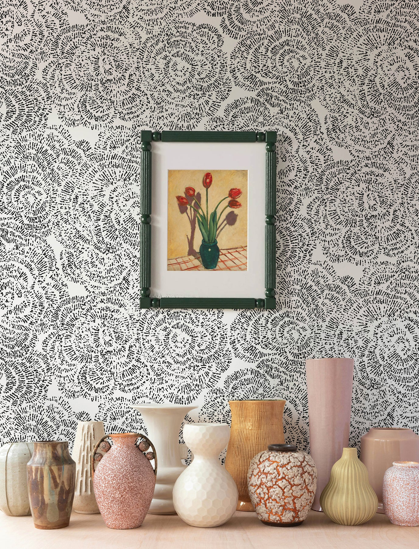 Ambroise Black Abstract Floral Wallpaper - York Wallcoverings - 4197-27854 - York Wallcoverings Wallpaper